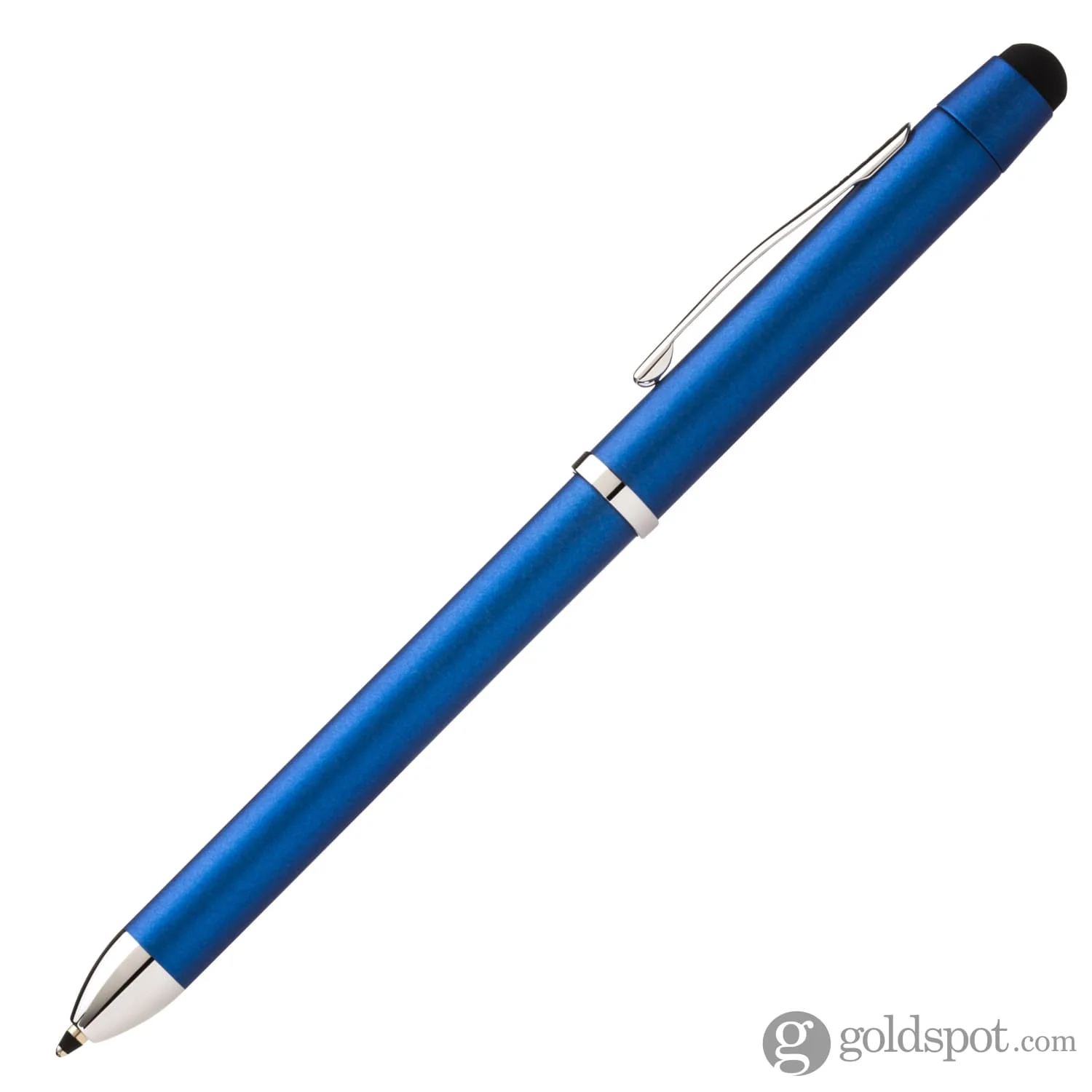 Cross Tech 3+ Multi Functional Pen in Metallic Blue with Chrome Trim - Image 4