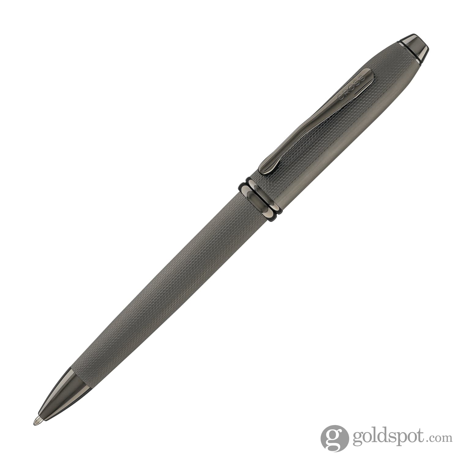 Cross Townsend Ballpoint Pen in Polished Slate Gray Engraved Diamond Pattern - Image 3