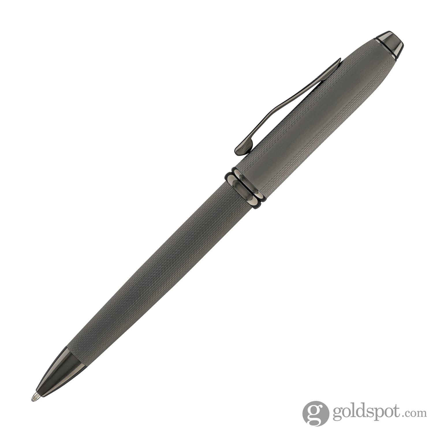 Cross Townsend Ballpoint Pen in Polished Slate Gray Engraved Diamond Pattern - Image 4