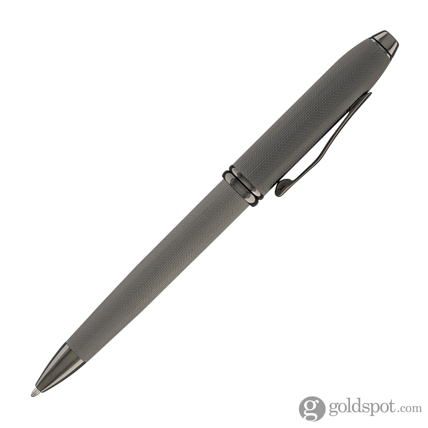 Cross Townsend Ballpoint Pen in Polished Slate Gray Engraved Diamond Pattern - Image 5