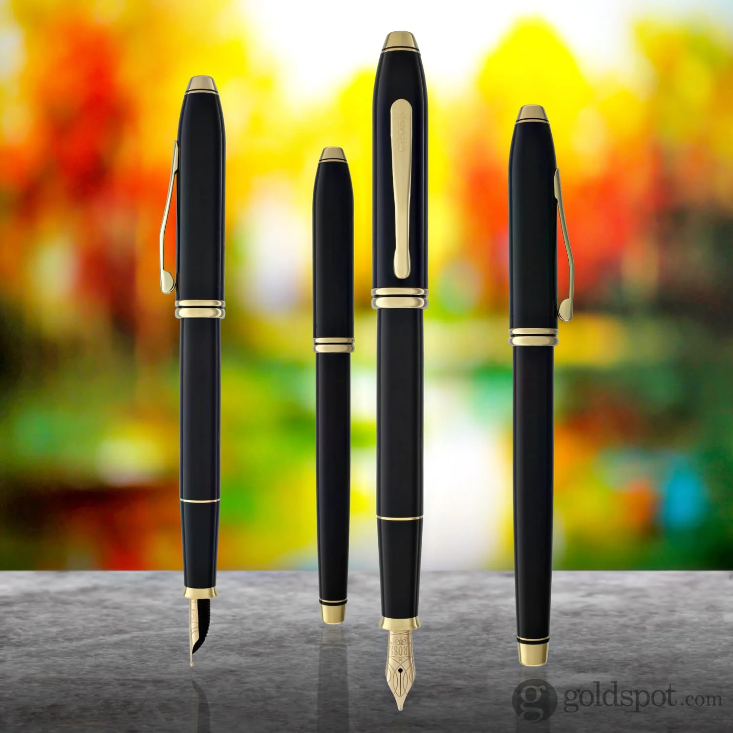 Cross Townsend Fountain Pen in Black Lacquer - 18kt Gold - Image 10