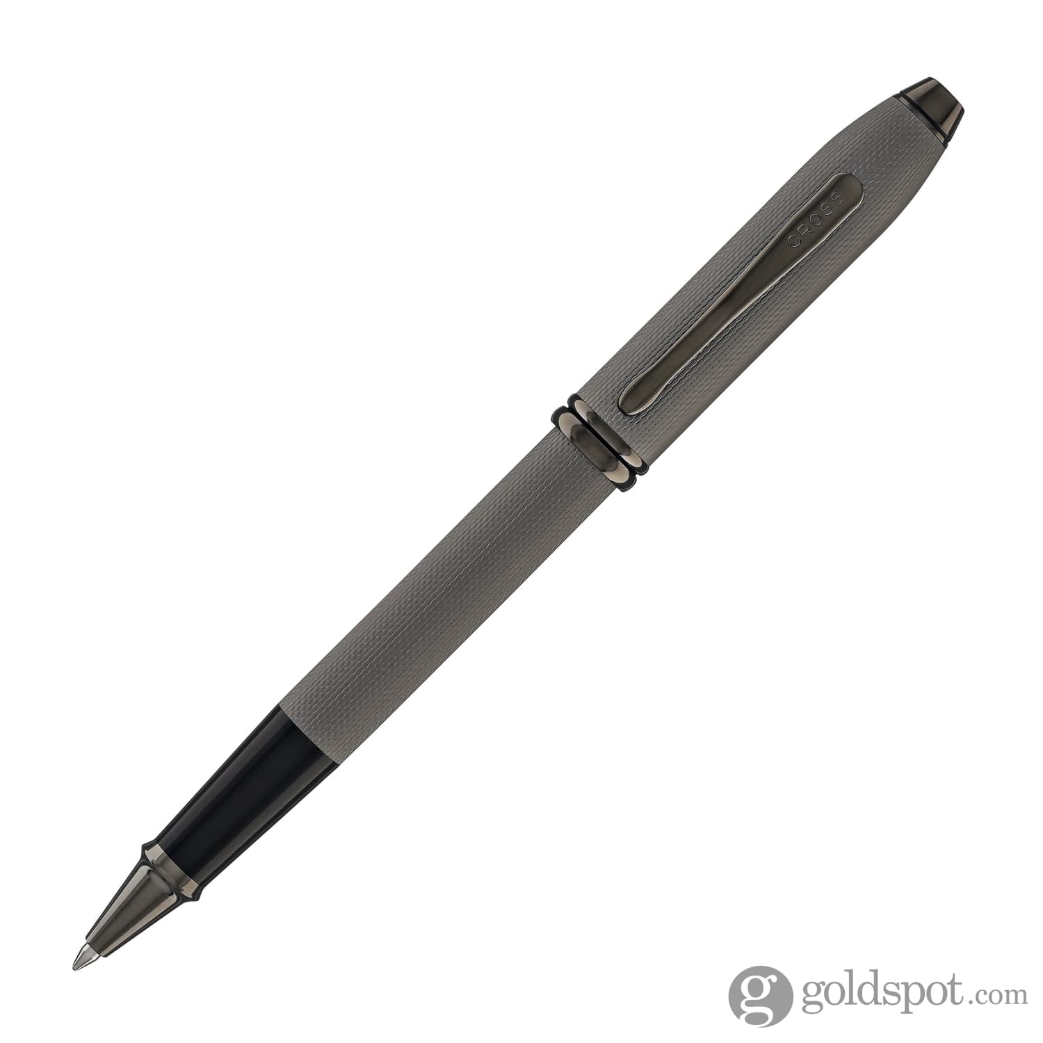 Cross Townsend Rollerball Pen in Polished Slate Gray Engraved Diamond Pattern - Image 2