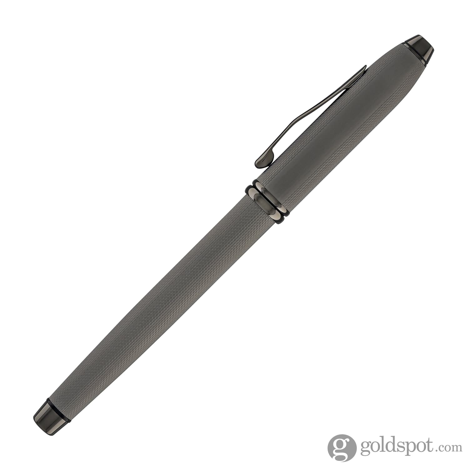 Cross Townsend Rollerball Pen in Polished Slate Gray Engraved Diamond Pattern - Image 6