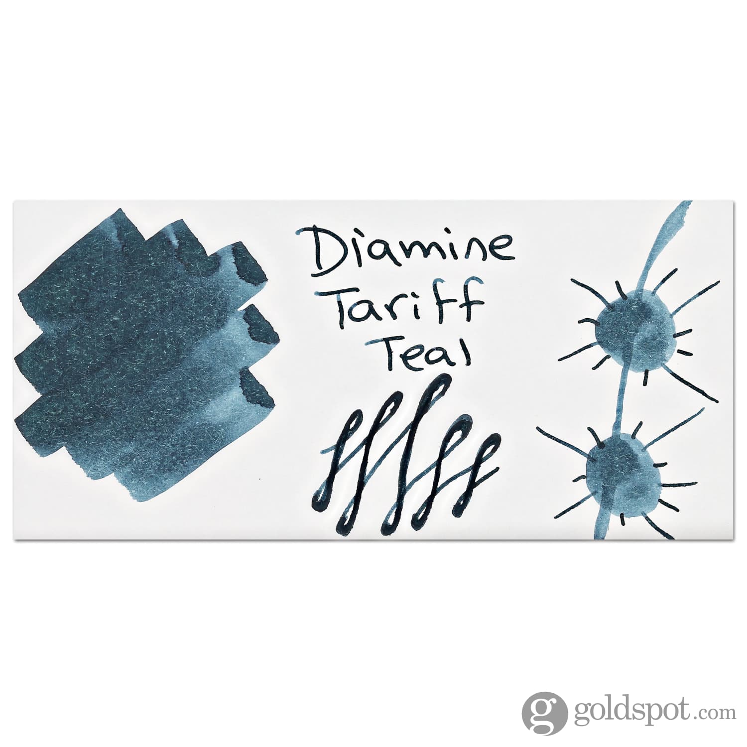 Diamine 160th Anniversary Bottled Ink in Tariff Teal - 75 mL - Image 2