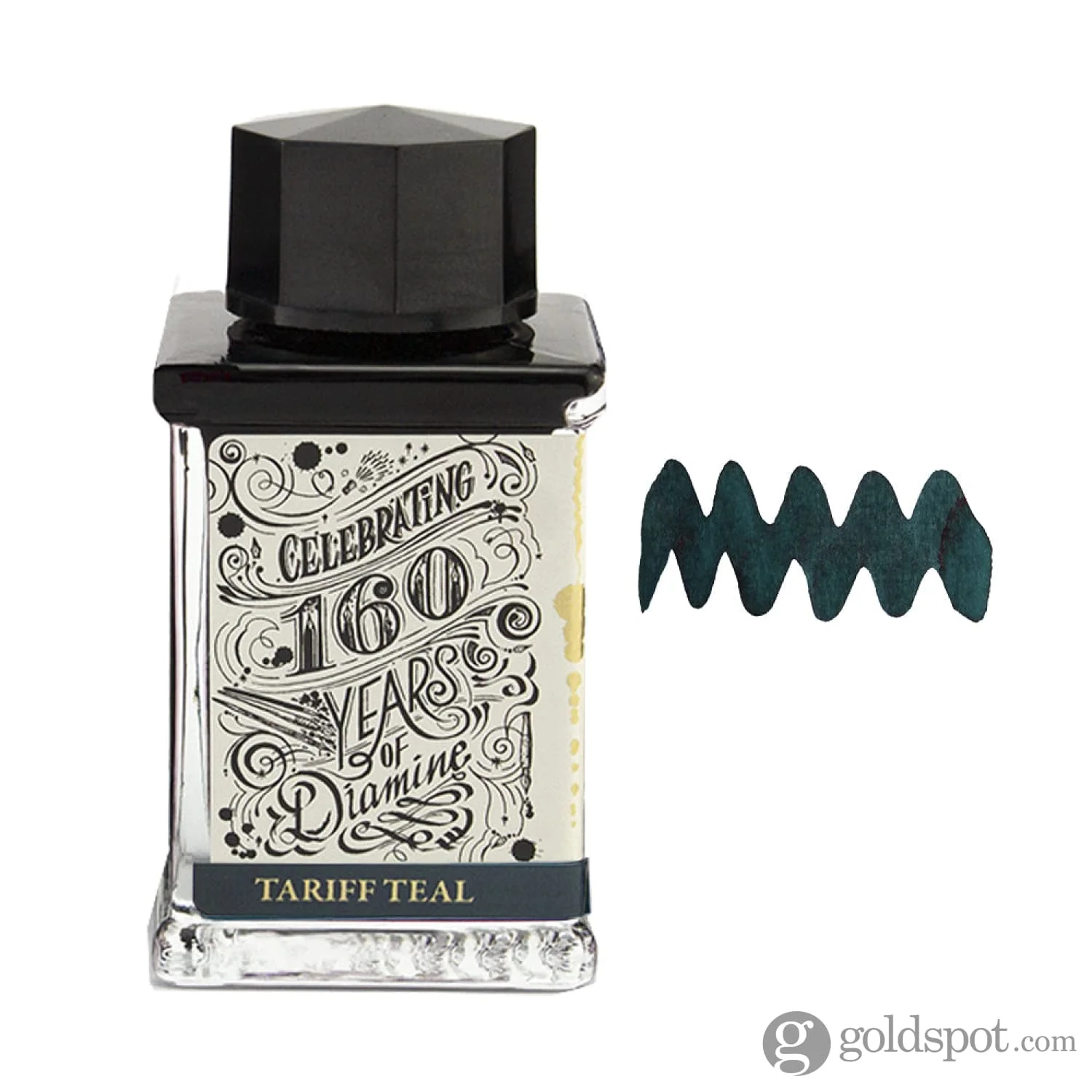 Diamine 160th Anniversary Bottled Ink in Tariff Teal - 75 mL - Image 3