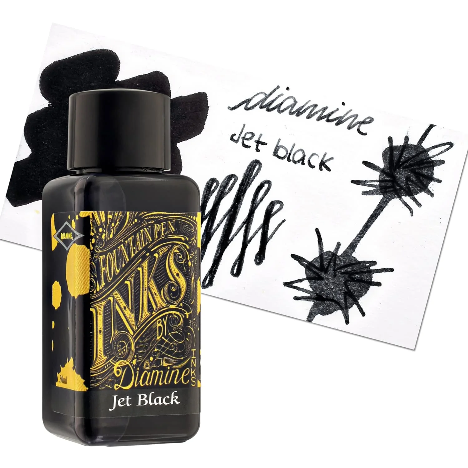 Diamine Bottled Ink and Cartridges in Jet Black