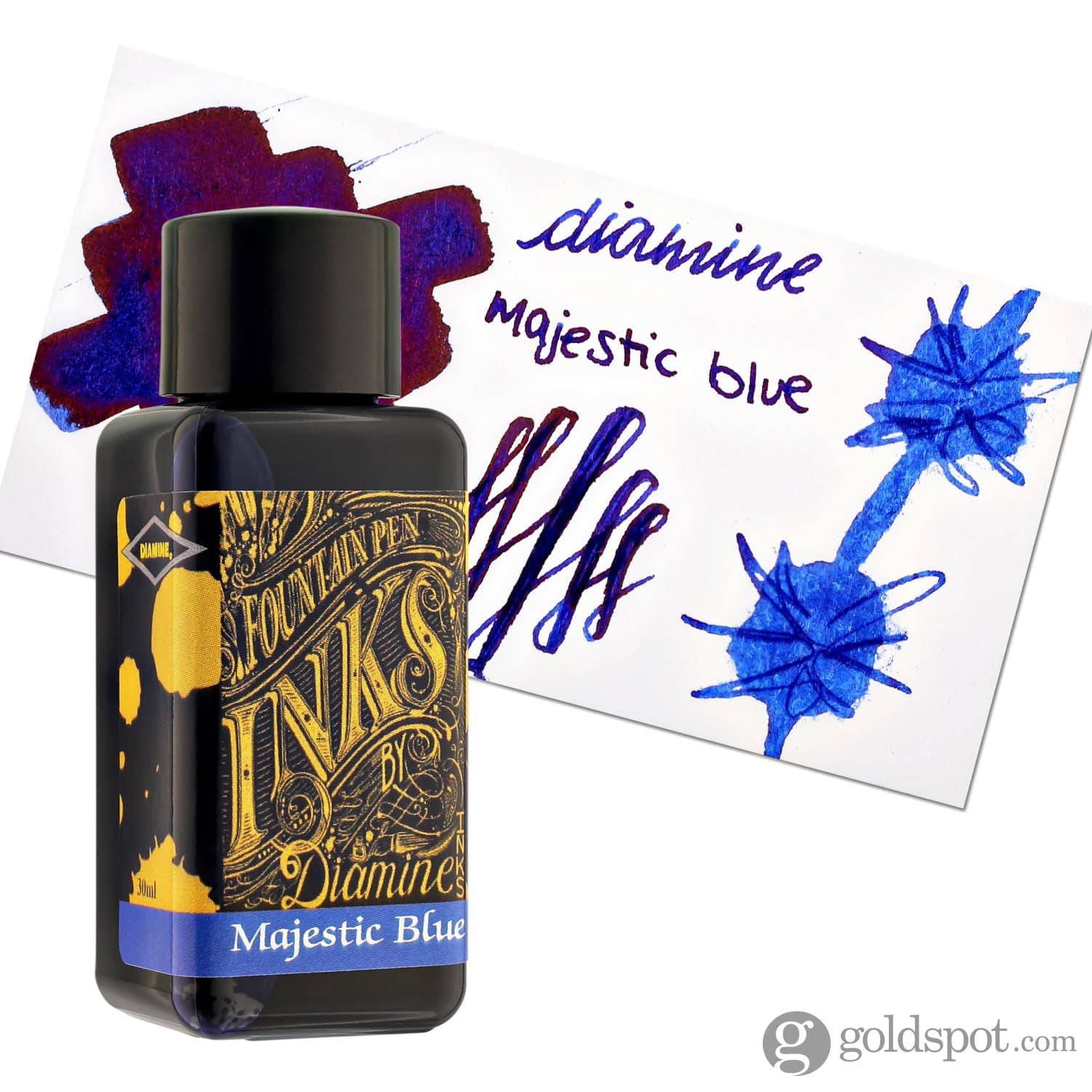 Diamine Bottled Ink and Cartridges in Majestic Blue - Image 6