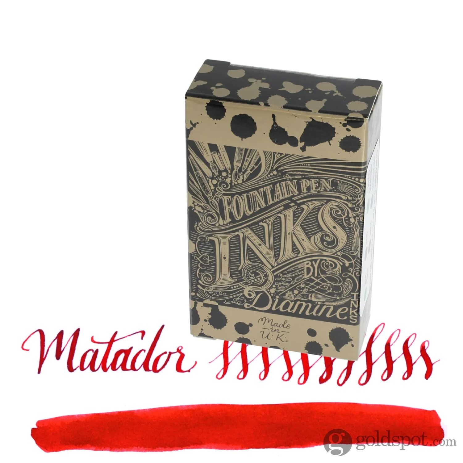 Diamine Bottled Ink and Cartridges in Matador Orange - Image 4