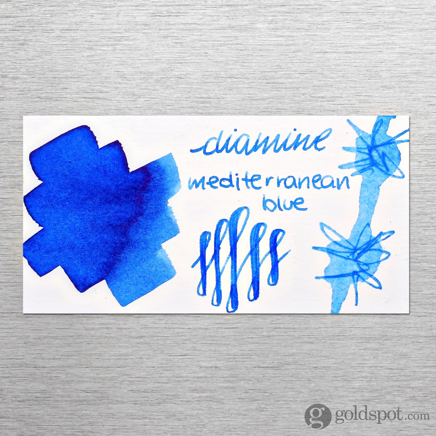 Diamine Bottled Ink and Cartridges in Mediterranean Blue - Image 2