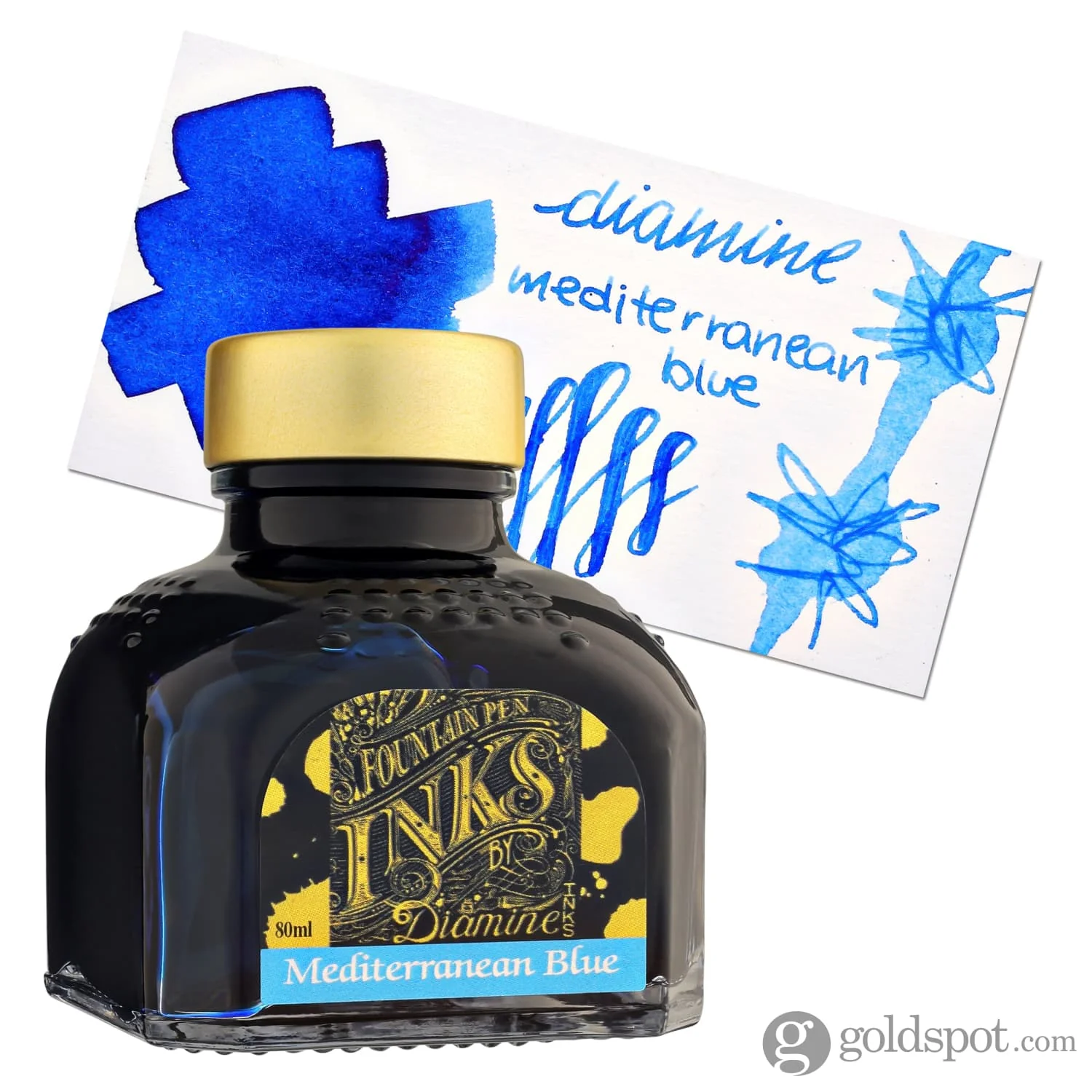 Diamine Bottled Ink and Cartridges in Mediterranean Blue - Image 5