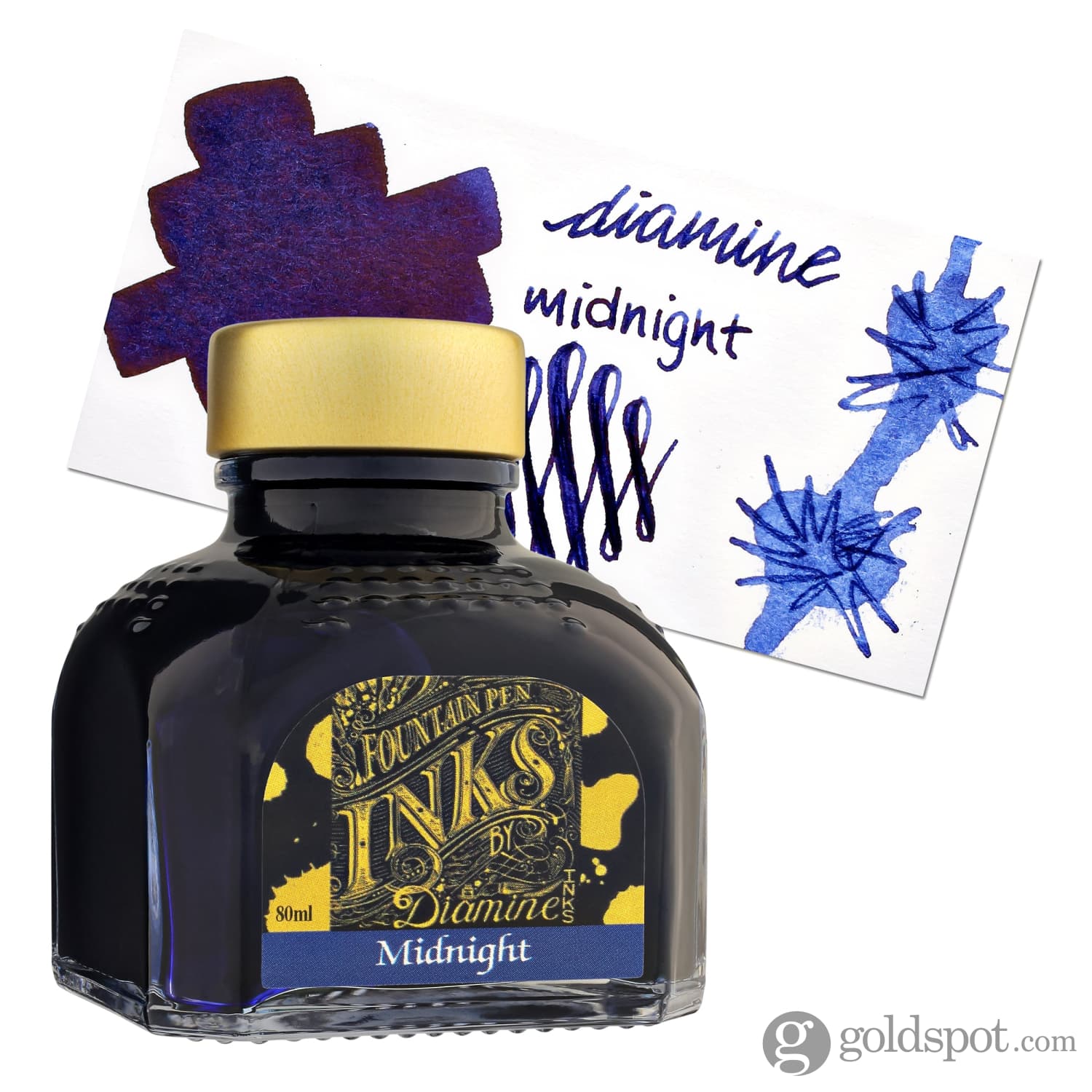 Diamine Bottled Ink and Cartridges in Midnight Blue - Image 5