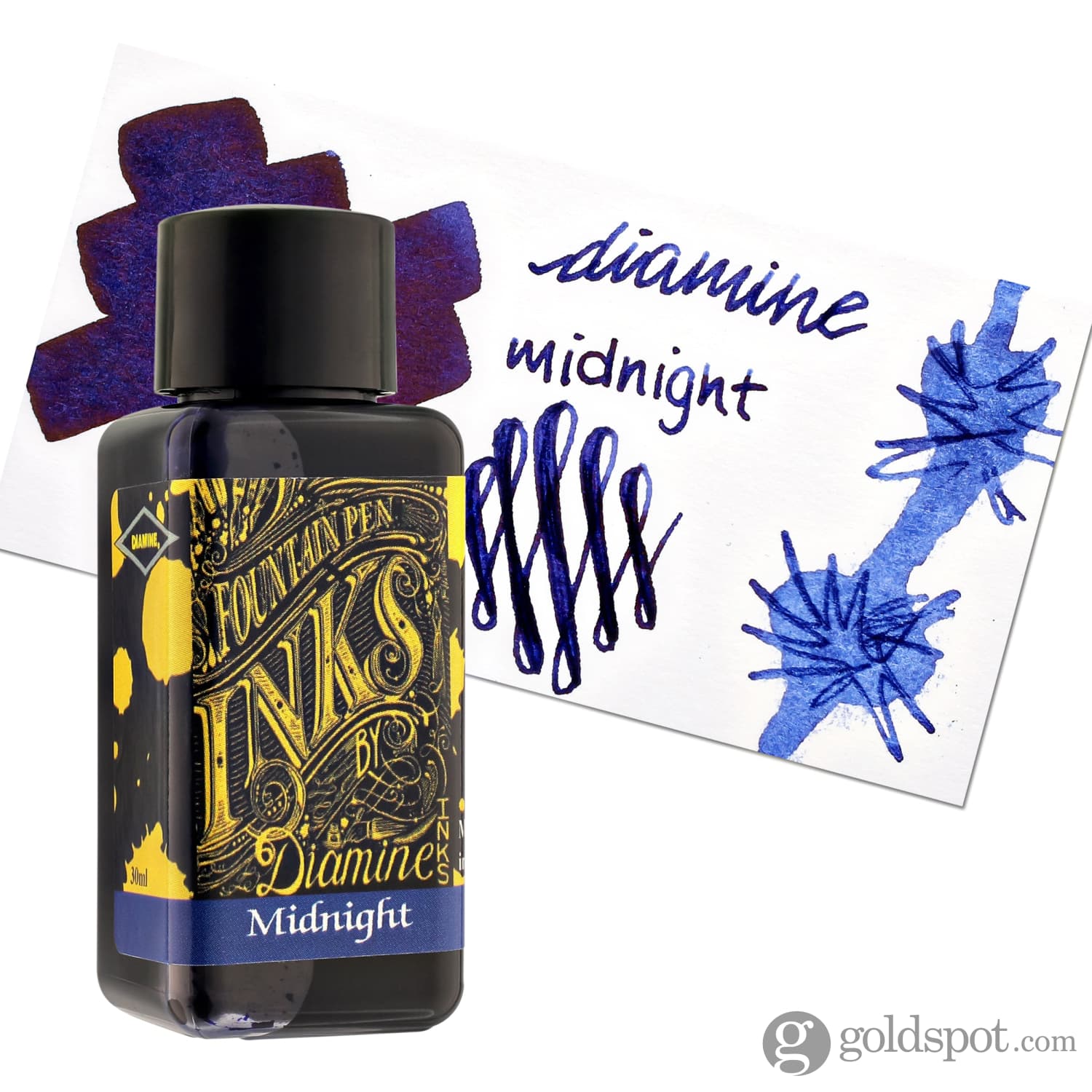 Diamine Bottled Ink and Cartridges in Midnight Blue - Image 6