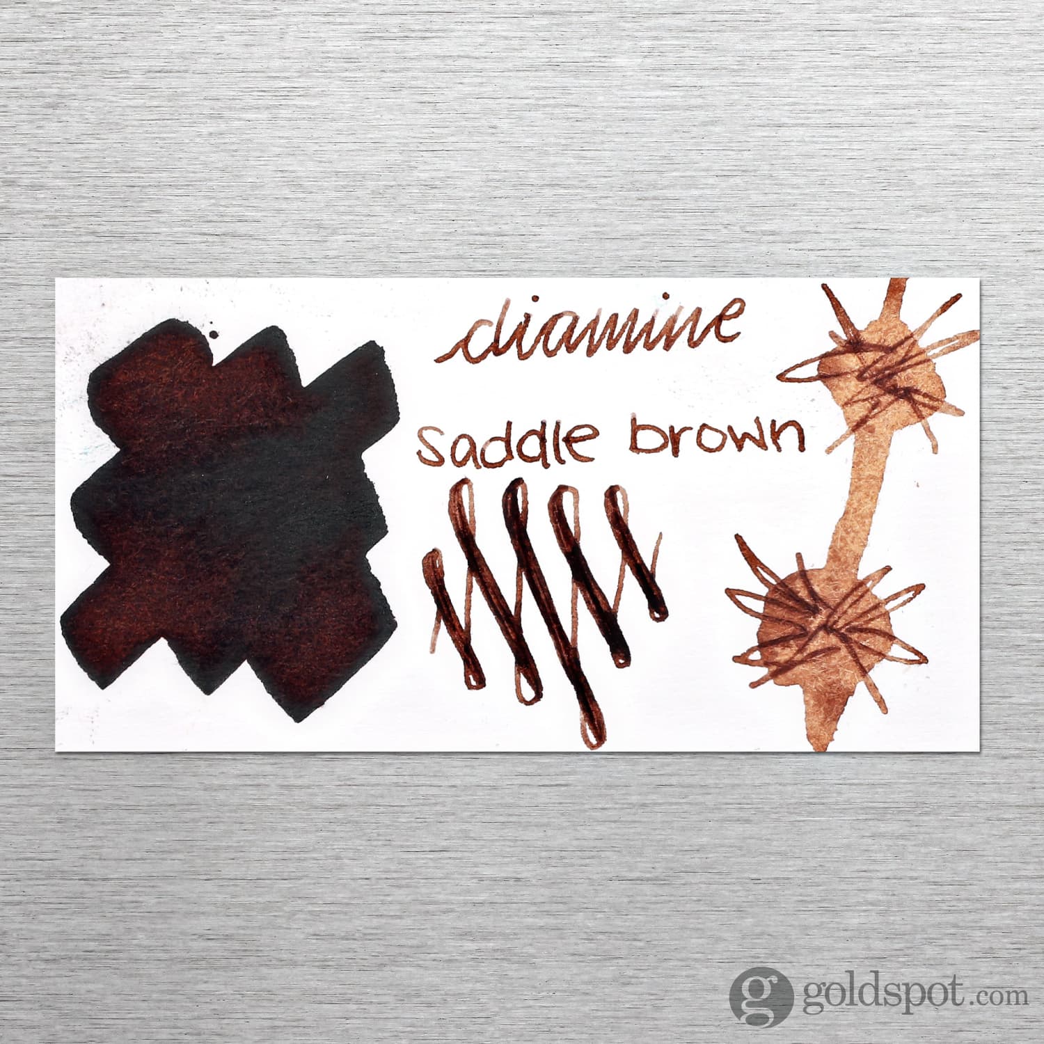 Diamine Bottled Ink and Cartridges in Saddle Brown - Image 2