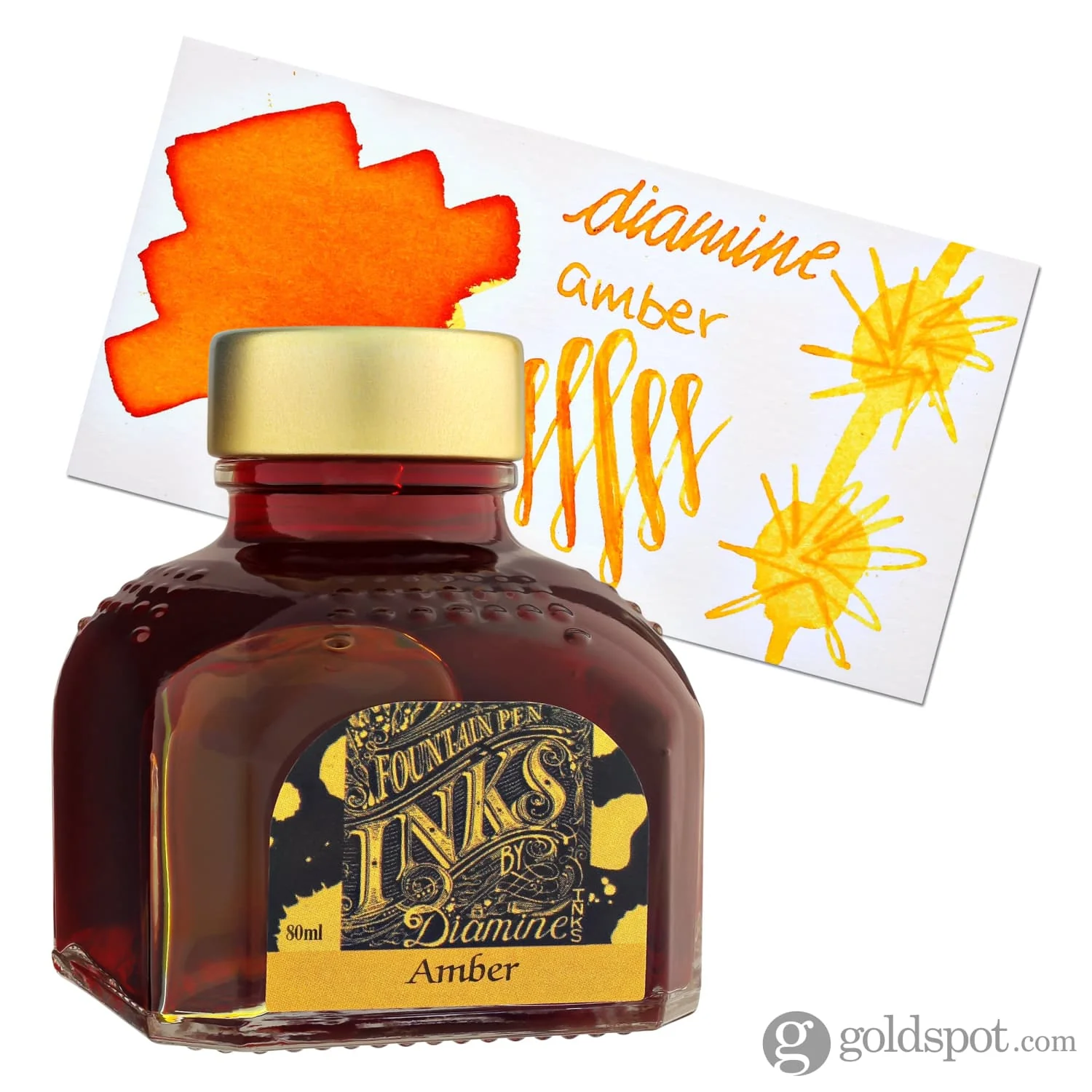 Diamine Bottled Ink in Amber - Image 4