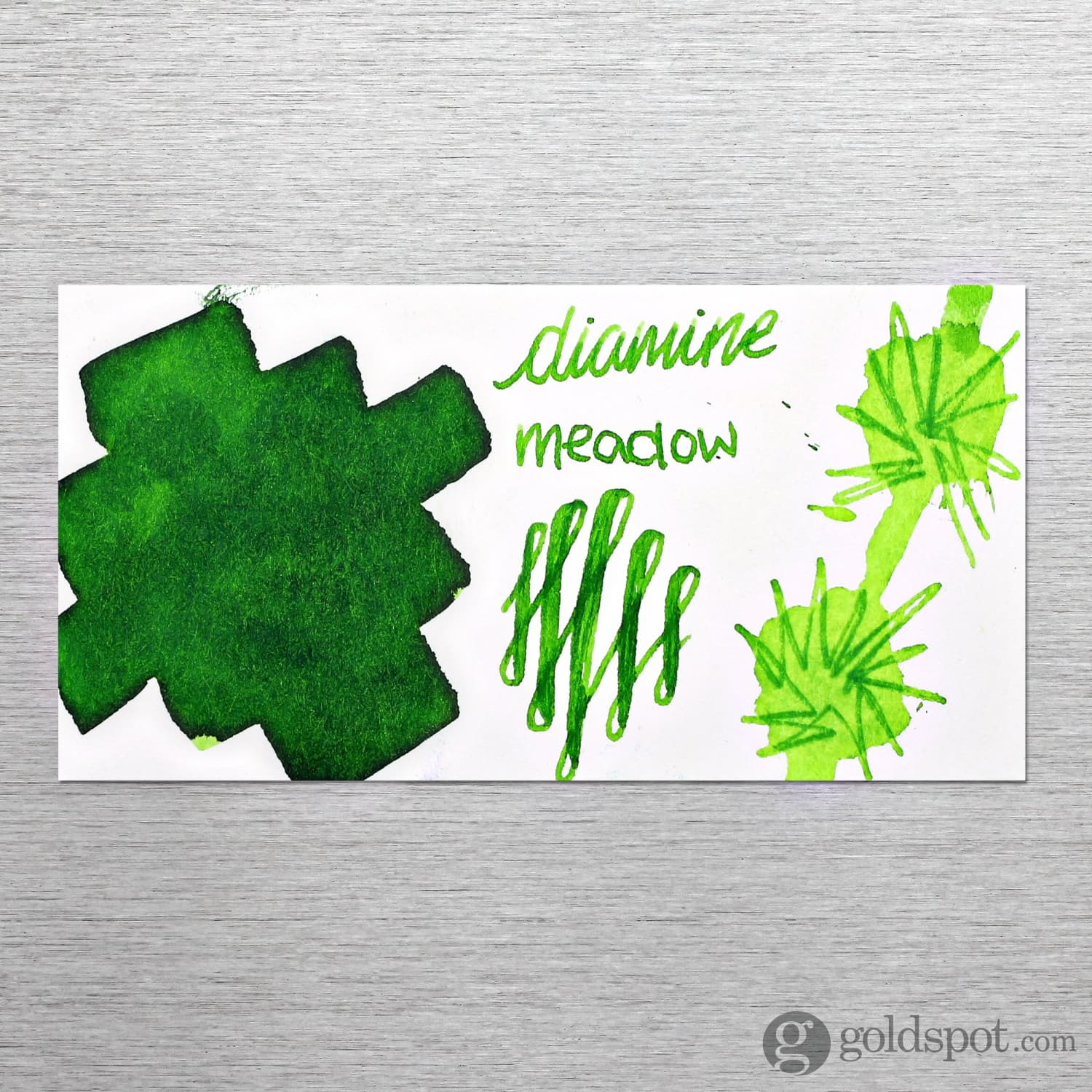 Diamine Bottled Ink in Meadow Green - Image 2