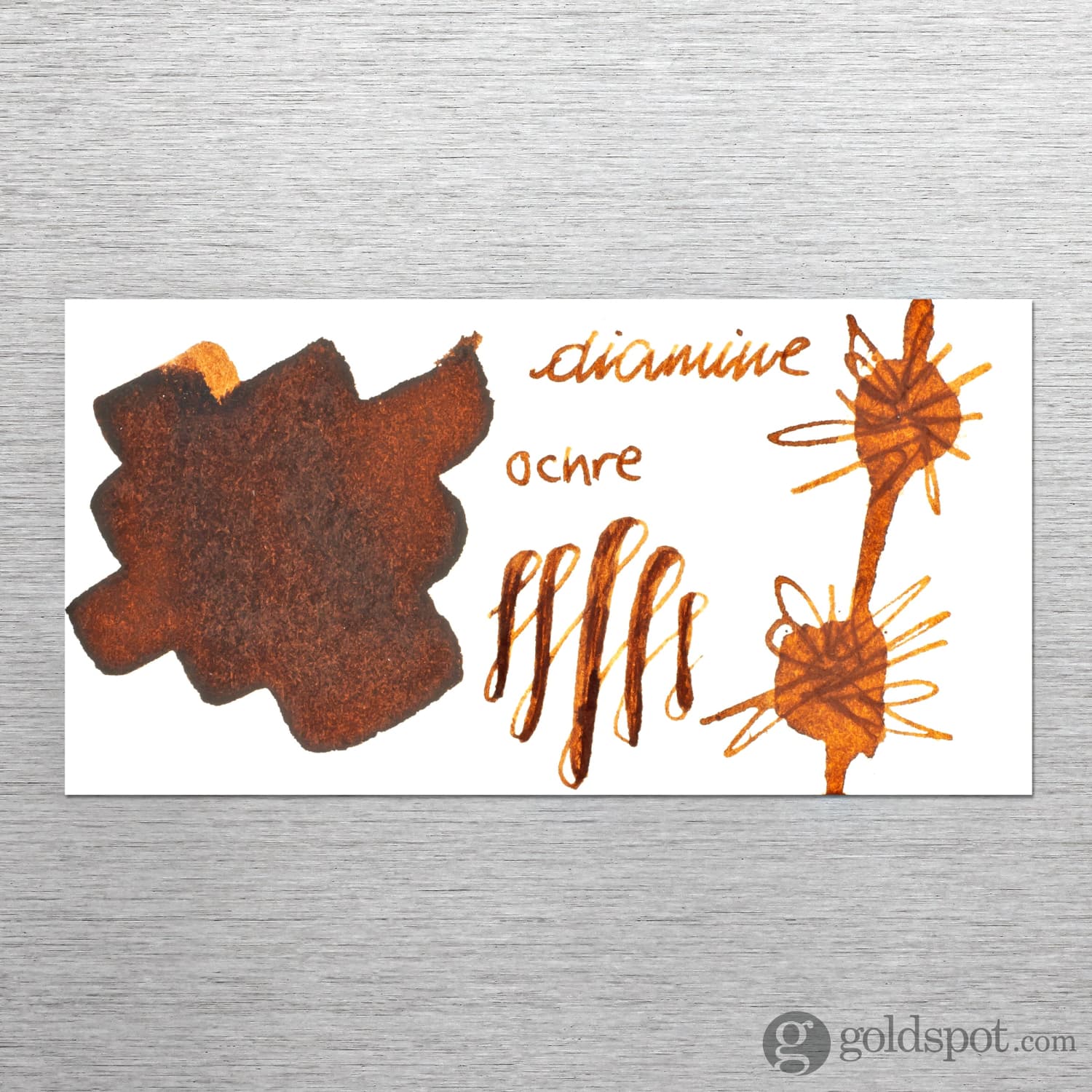 Diamine Bottled Ink in Ochre Brown - Image 2