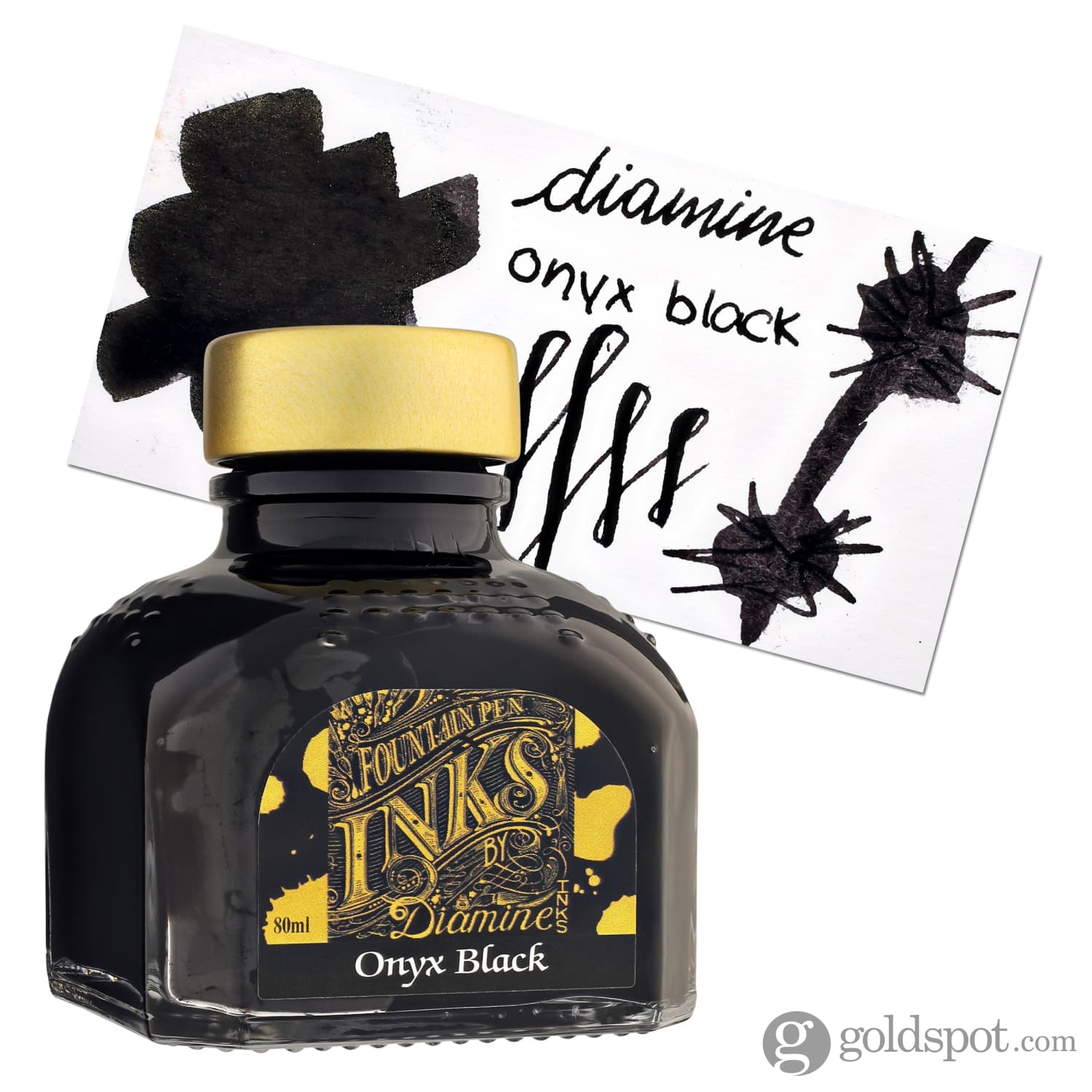 Diamine Bottled Ink in Onyx Black - Image 4