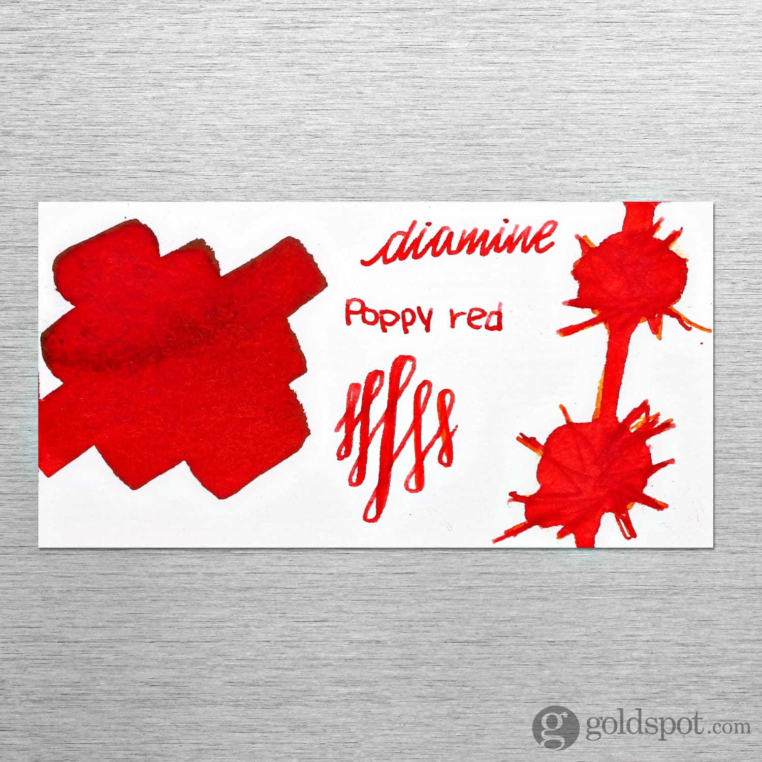 Diamine Bottled Ink in Poppy Red - Image 2