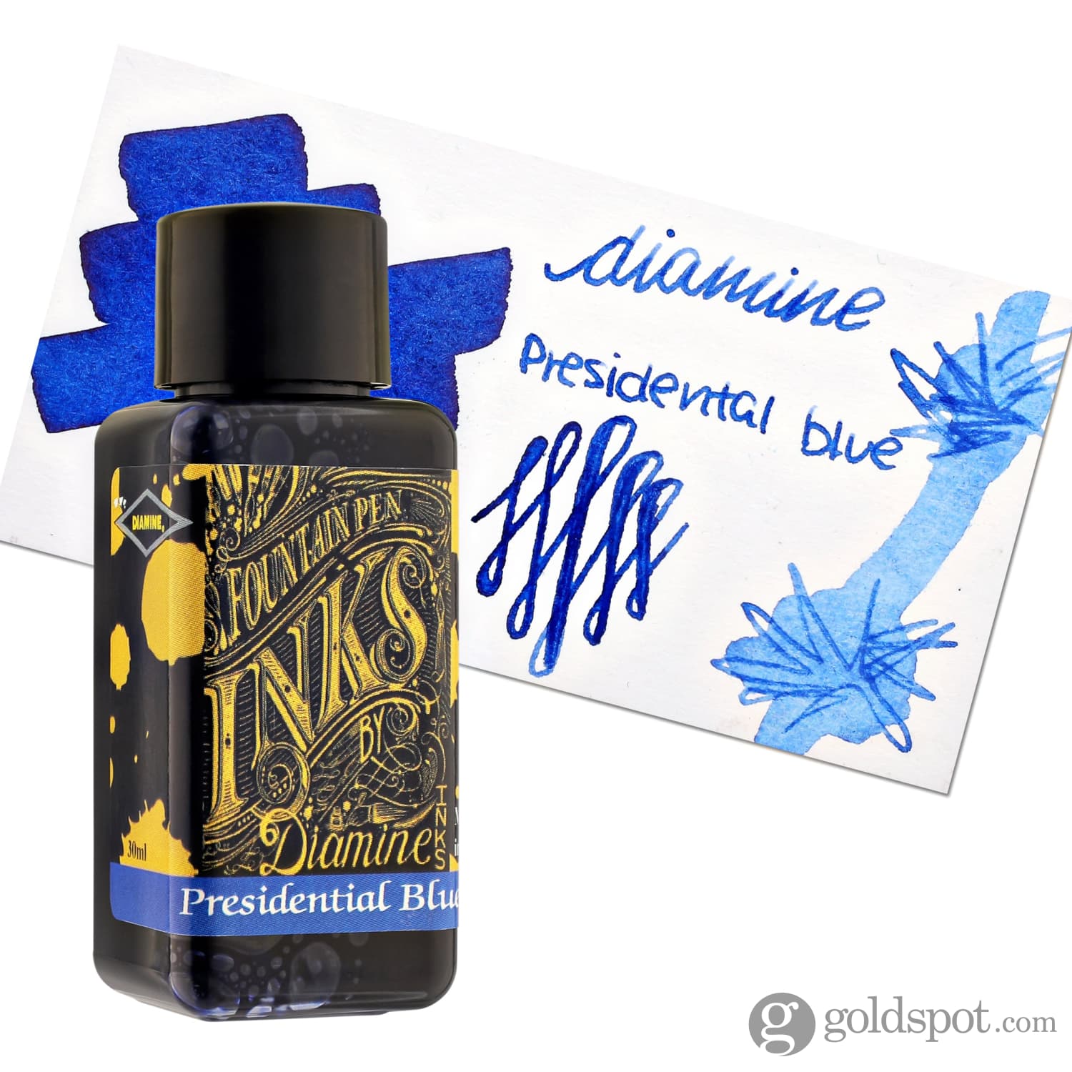 Diamine Bottled Ink in Presidential Blue - Image 5