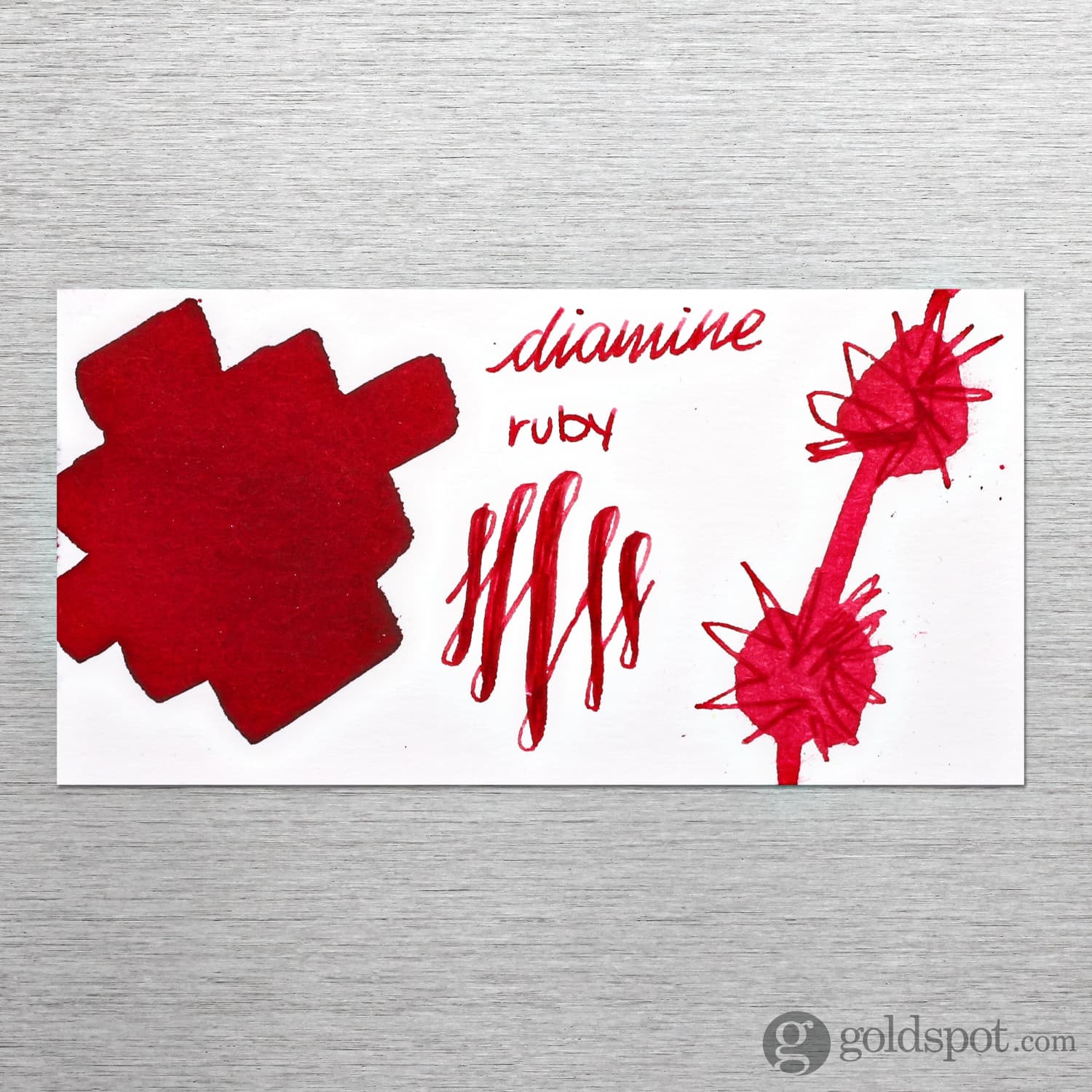 Diamine Bottled Ink in Ruby Red - Image 2