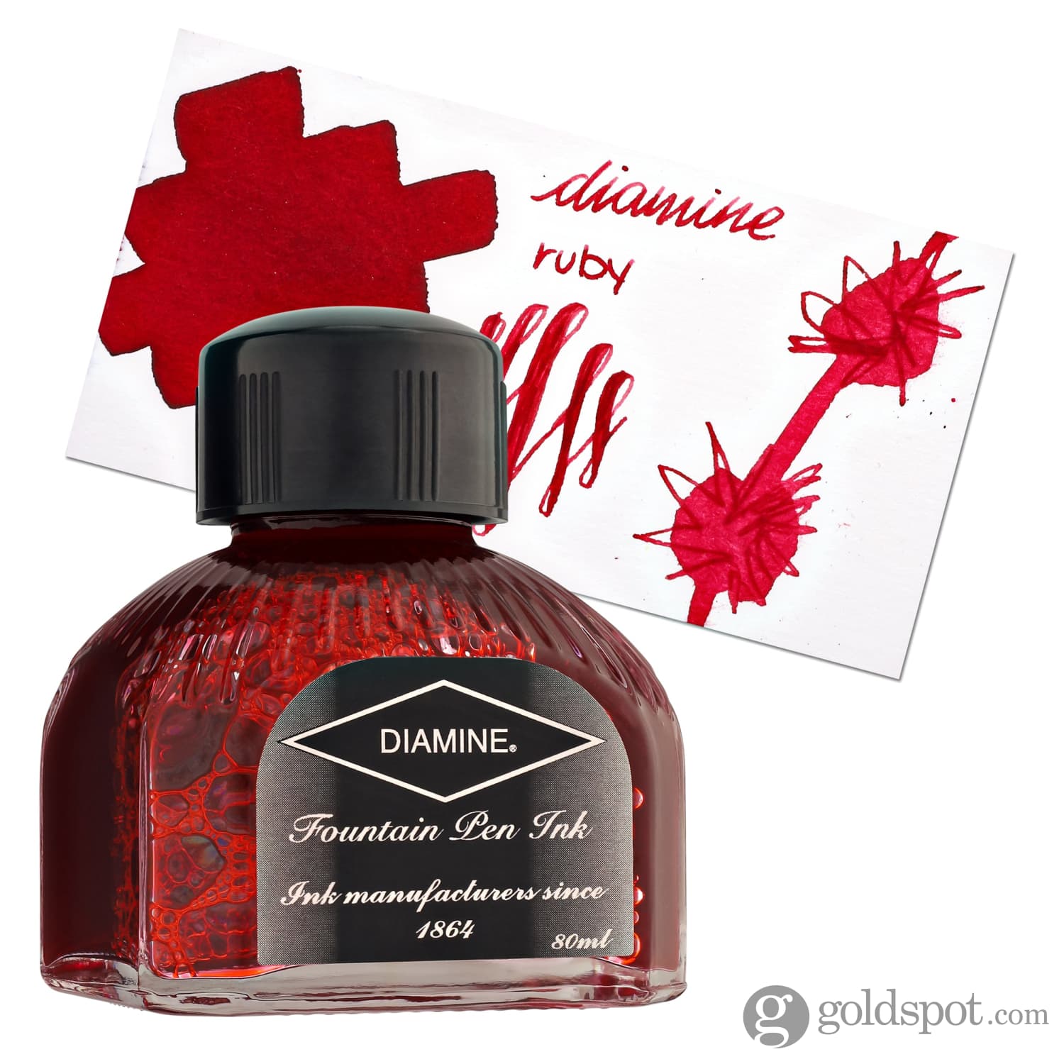 Diamine Bottled Ink in Ruby Red - Image 4