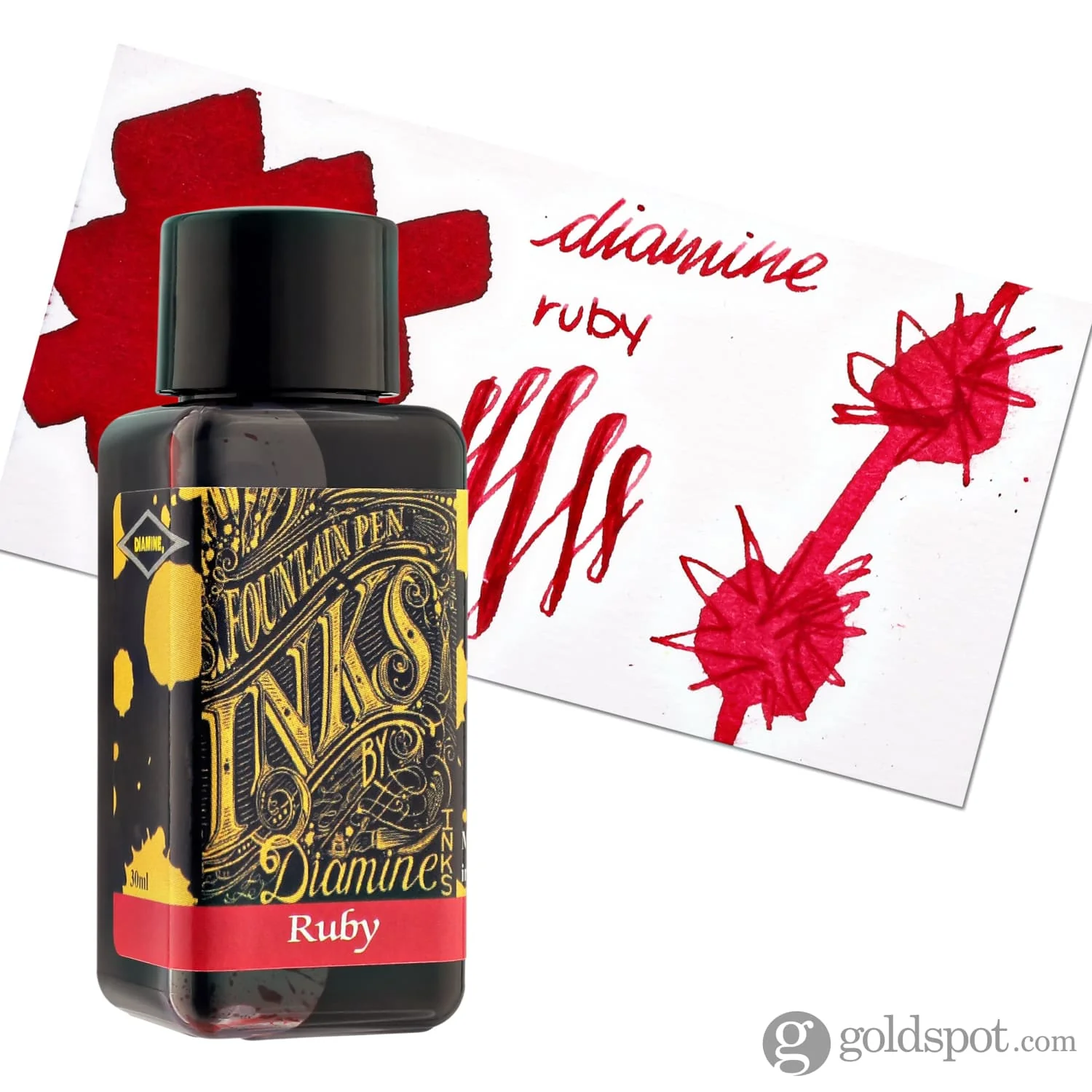 Diamine Bottled Ink in Ruby Red - Image 5