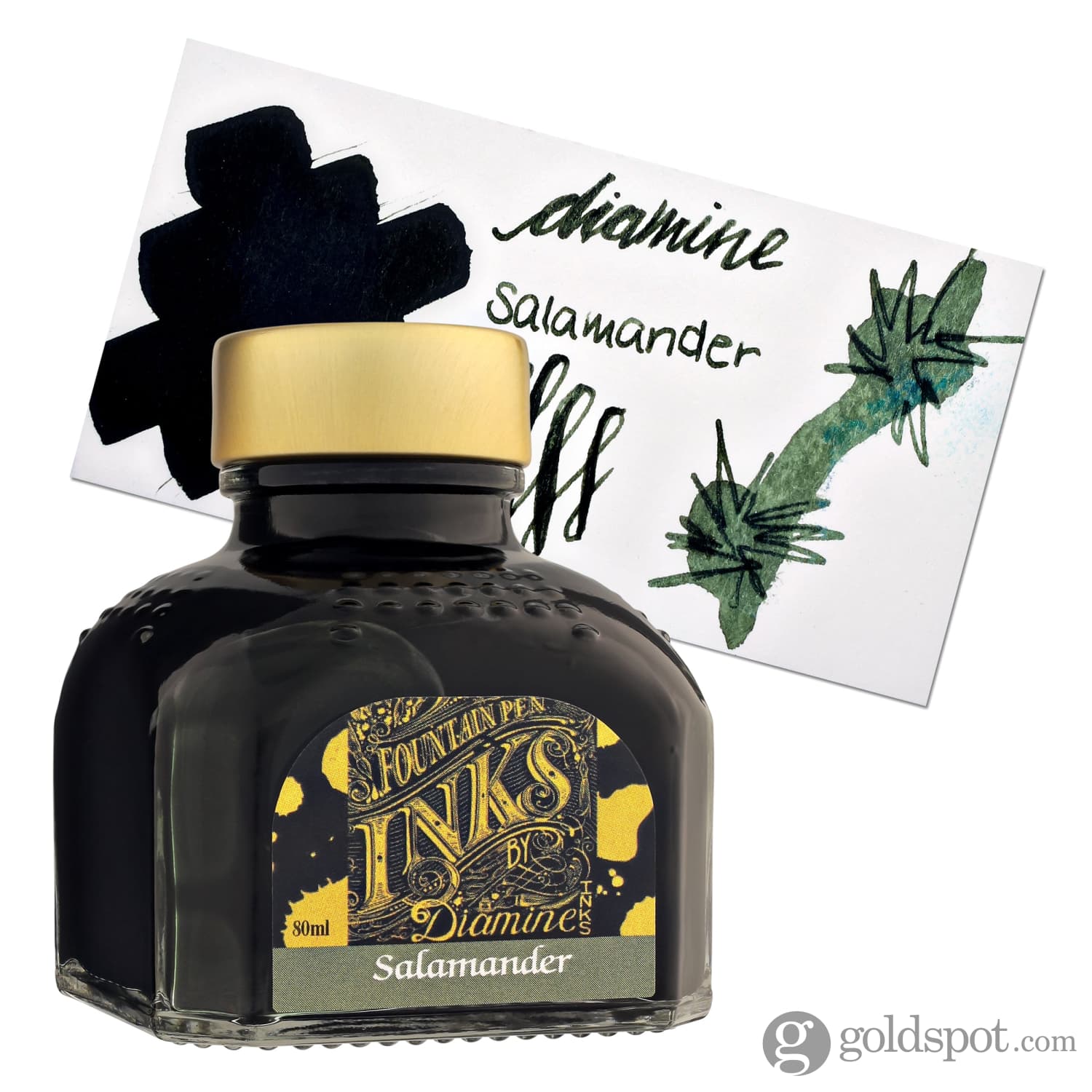Diamine Bottled Ink in Salamander Green - Image 4