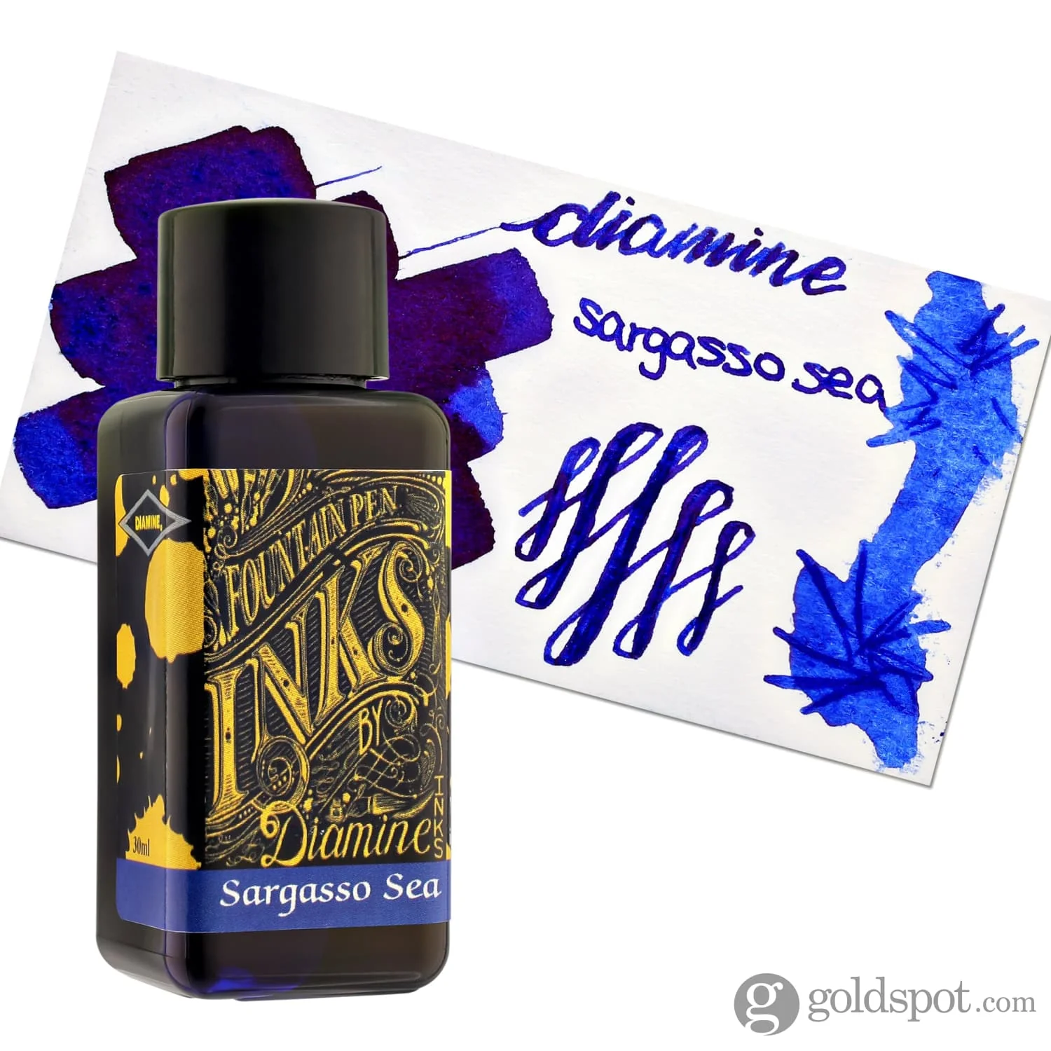 Diamine Bottled Ink in Sargasso Sea Blue - Image 5