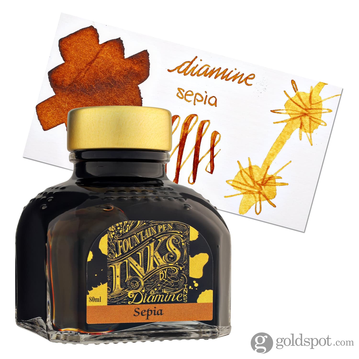 Diamine Bottled Ink in Sepia Brown - Image 4