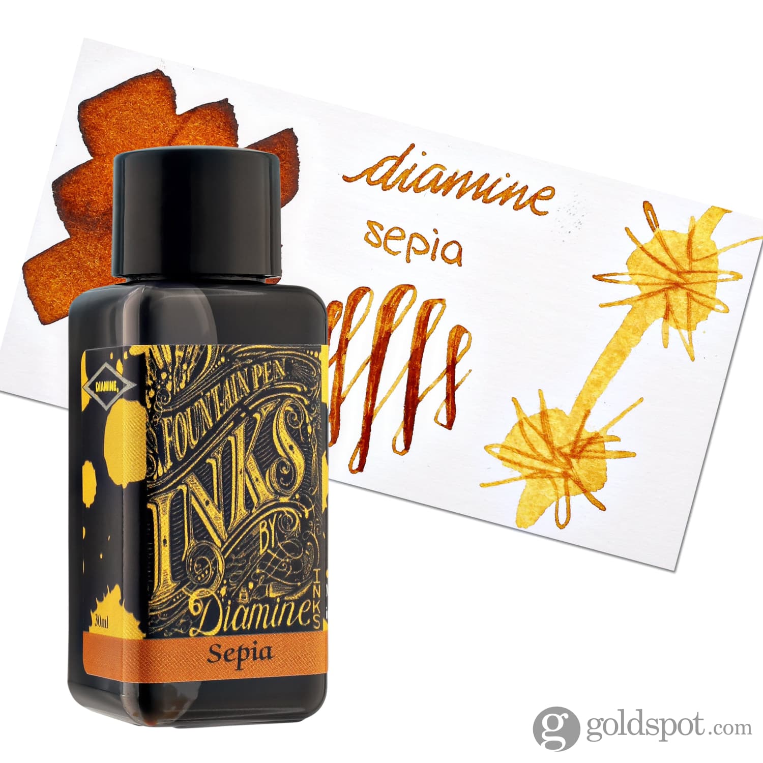 Diamine Bottled Ink in Sepia Brown - Image 5