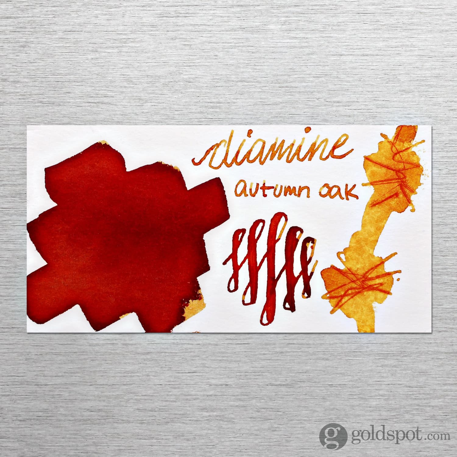 Diamine Classic Bottled Ink and Cartridges in Autumn Oak Orange - Image 2