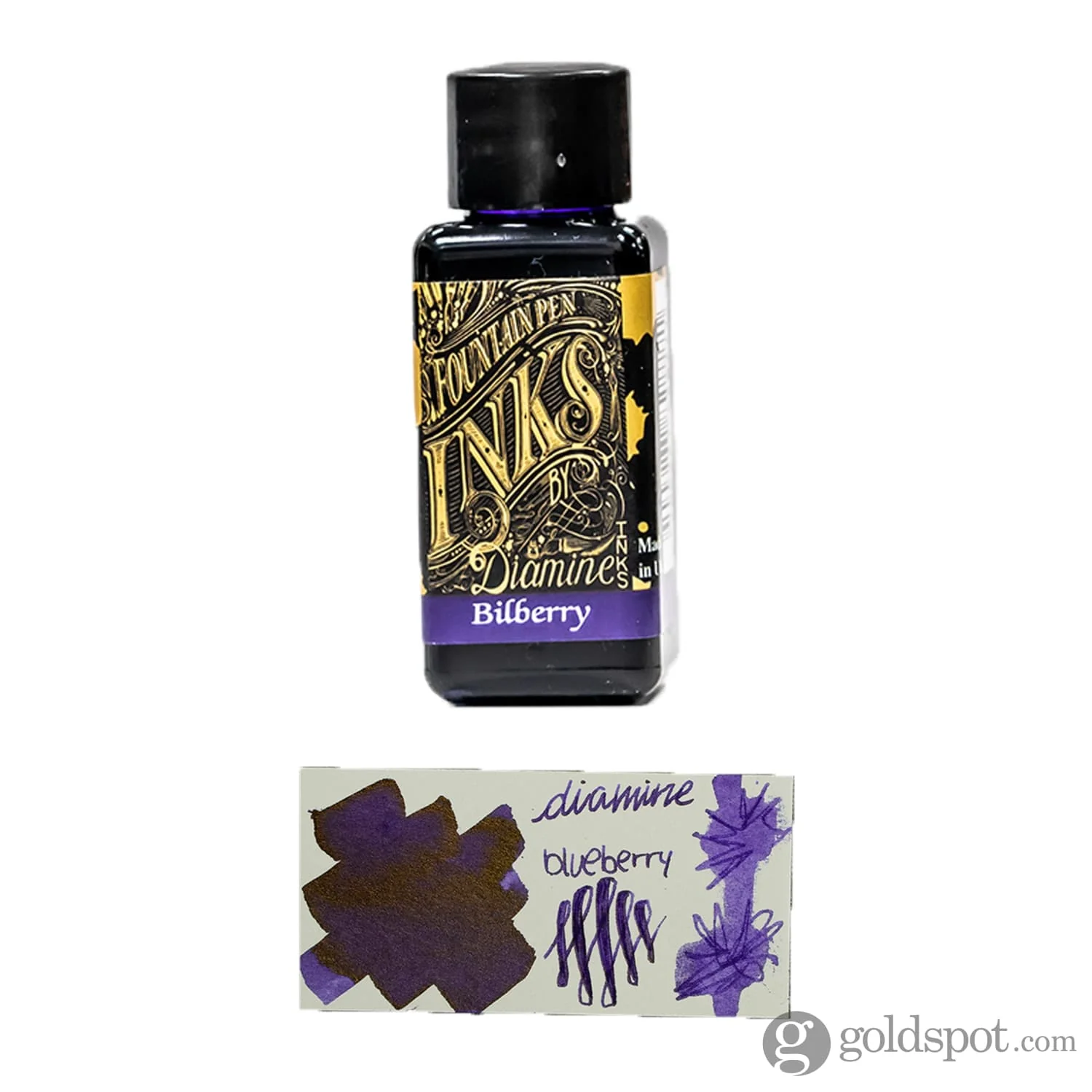 Diamine Classic Bottled Ink and Cartridges in Bilberry Purple - Image 5
