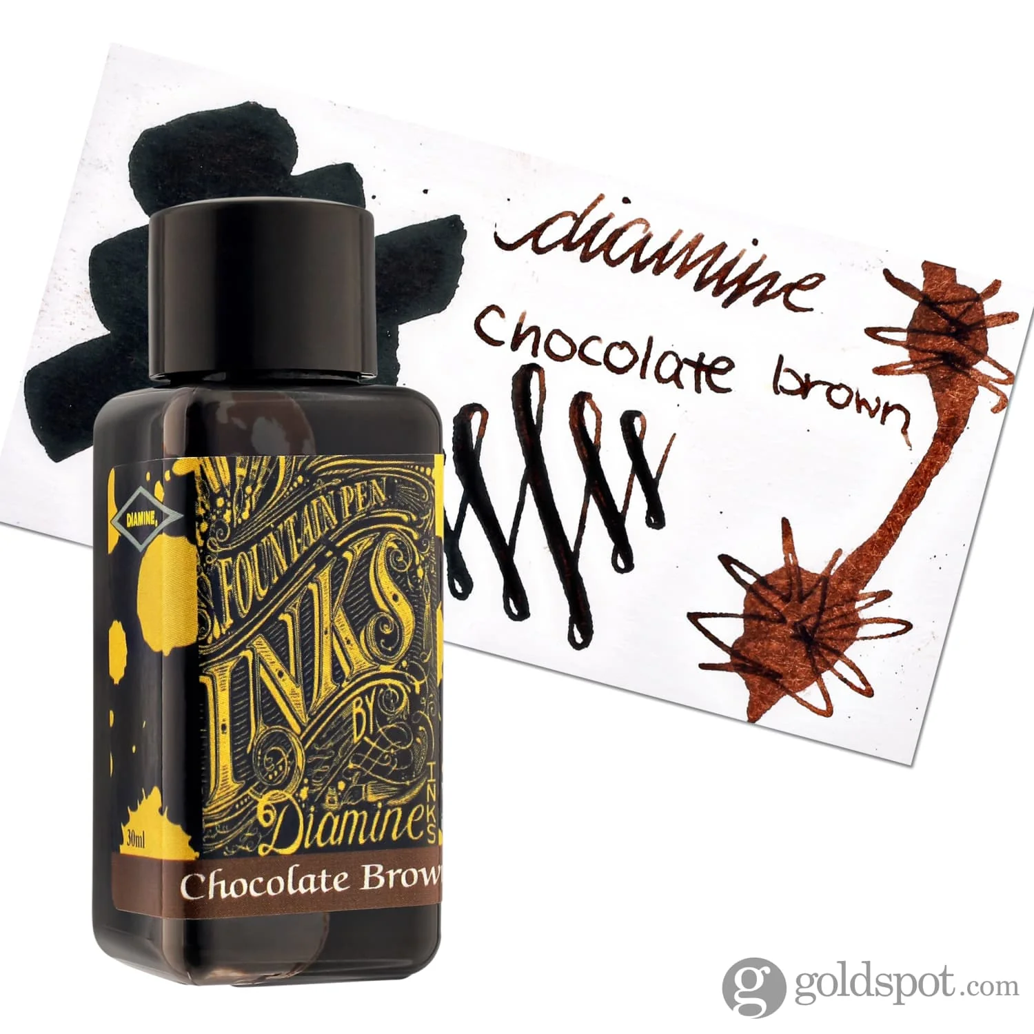 Diamine Classic Bottled Ink and Cartridges in Chocolate Brown - Image 6