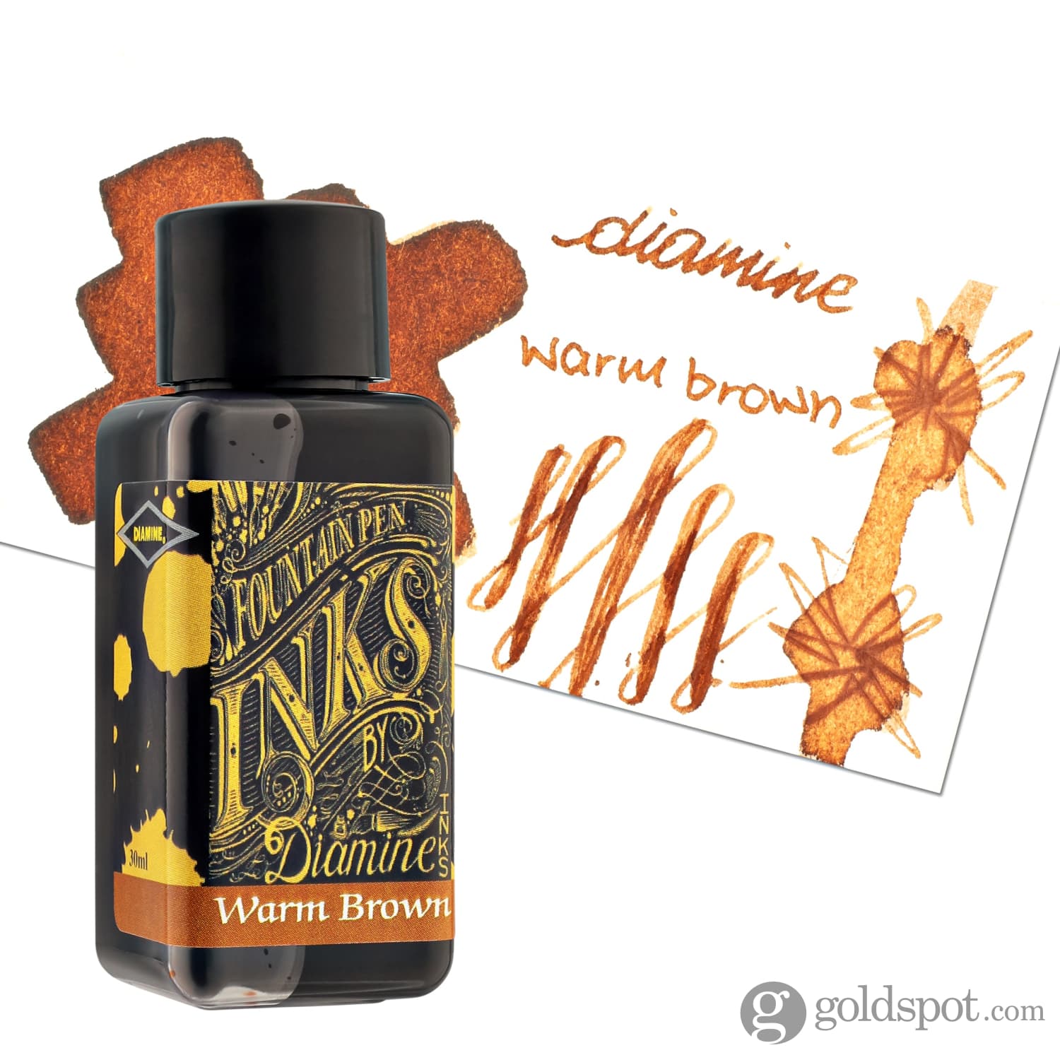 Diamine Classic Bottled Ink and Cartridges in Warm Brown - Image 6