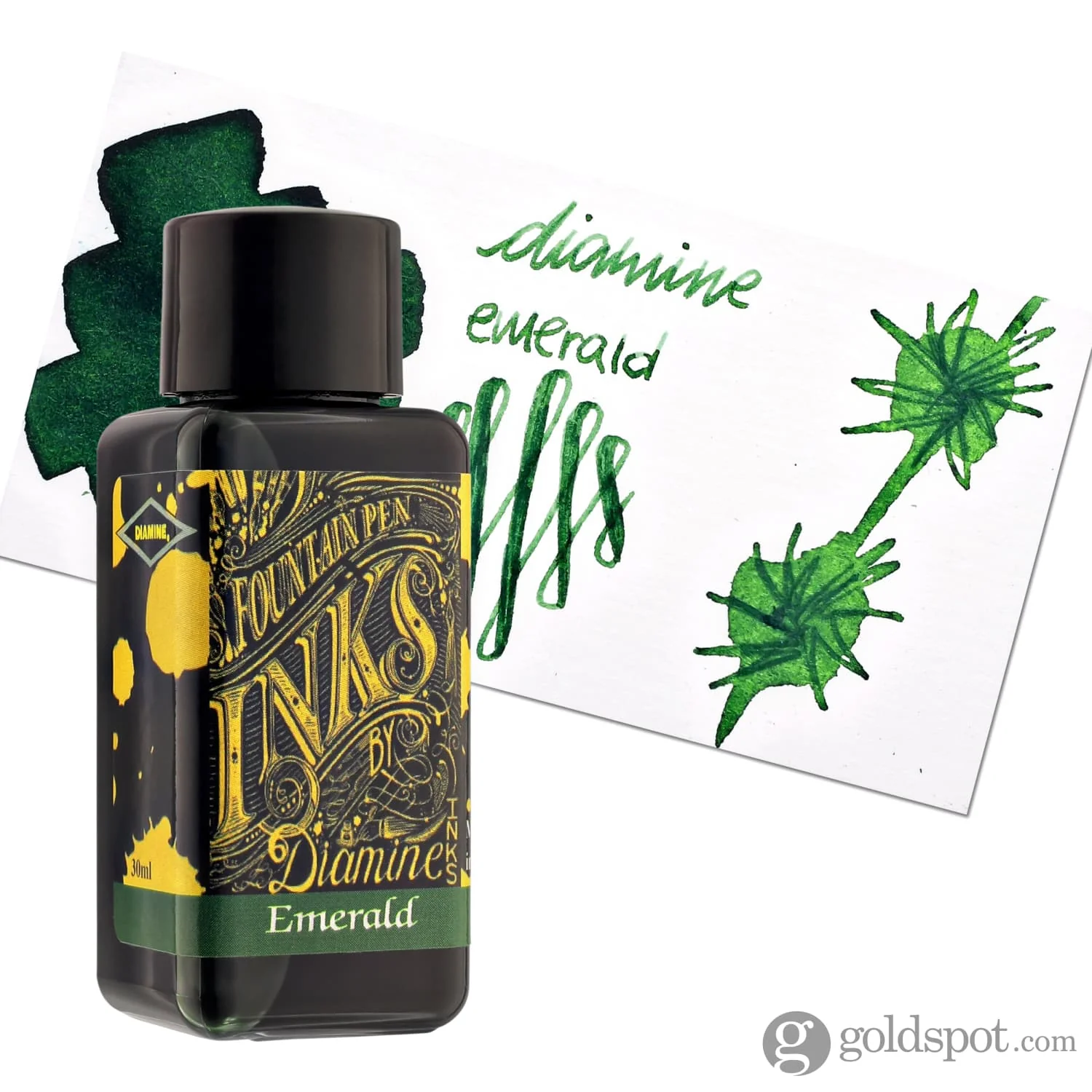 Diamine Classic Bottled Ink and Cartridges in Emerald Green - Image 6