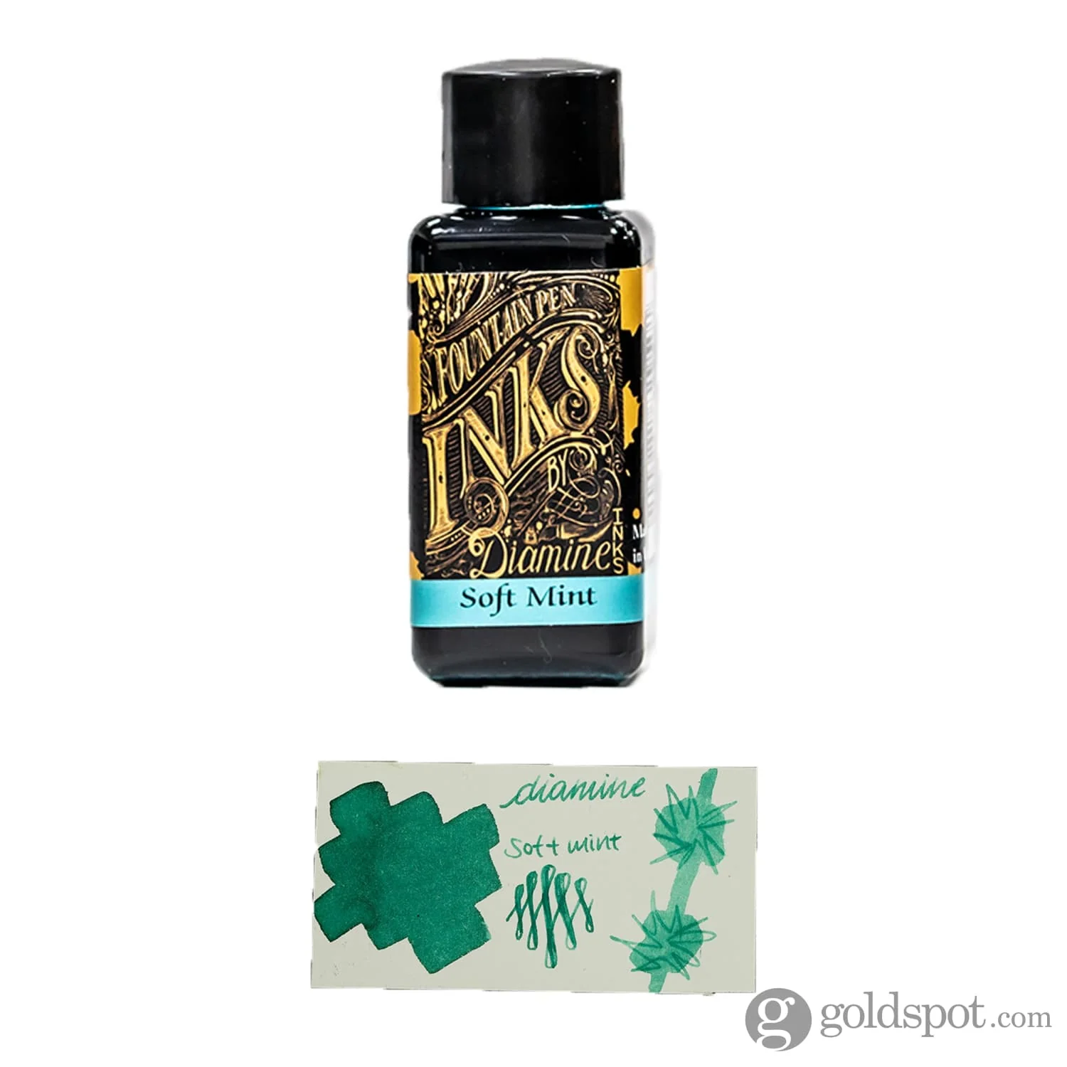 Diamine Classic Bottled Ink and Cartridges in Soft Mint Green - Image 6