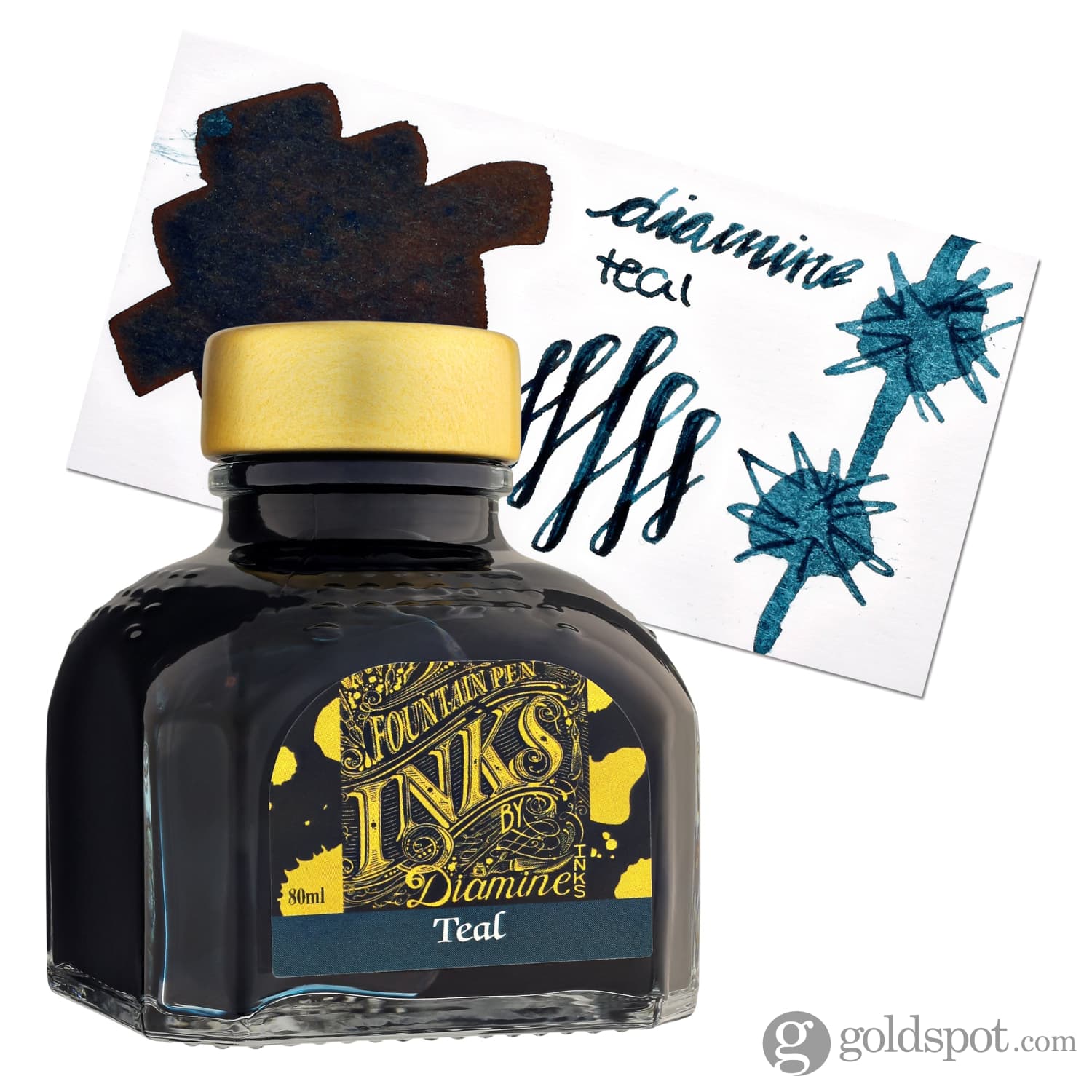 Diamine Classic Bottled Ink and Cartridges in Teal - Image 5