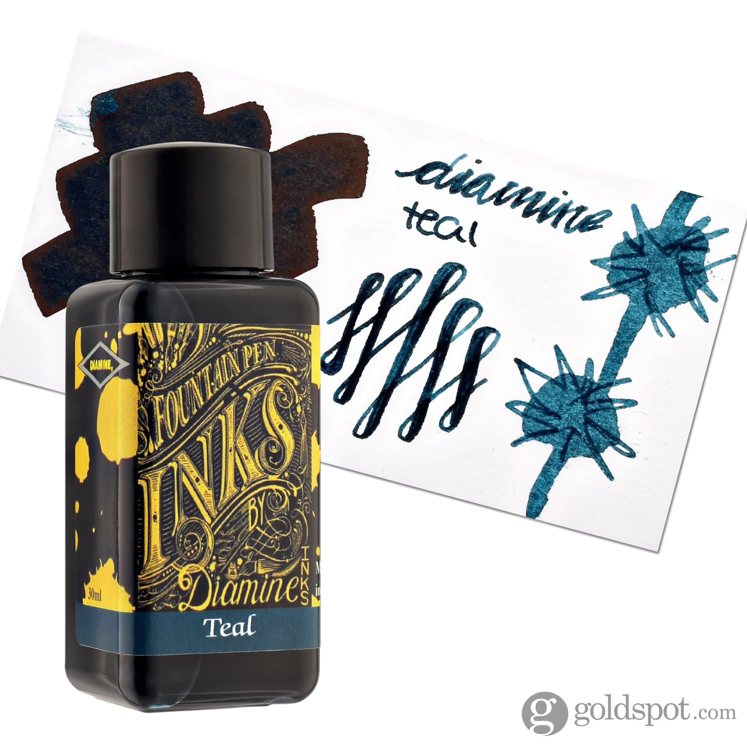 Diamine Classic Bottled Ink and Cartridges in Teal - Image 6