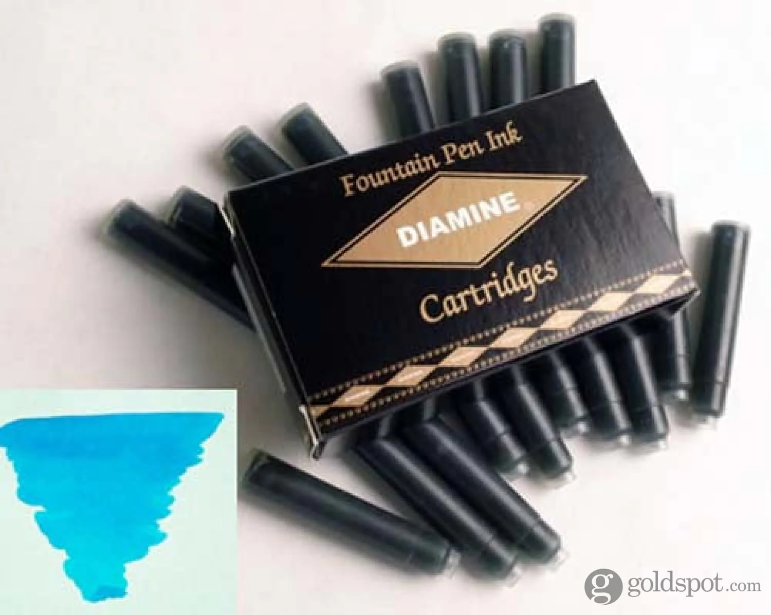 Diamine Classic Bottled Ink and Cartridges in Turquoise - Image 4