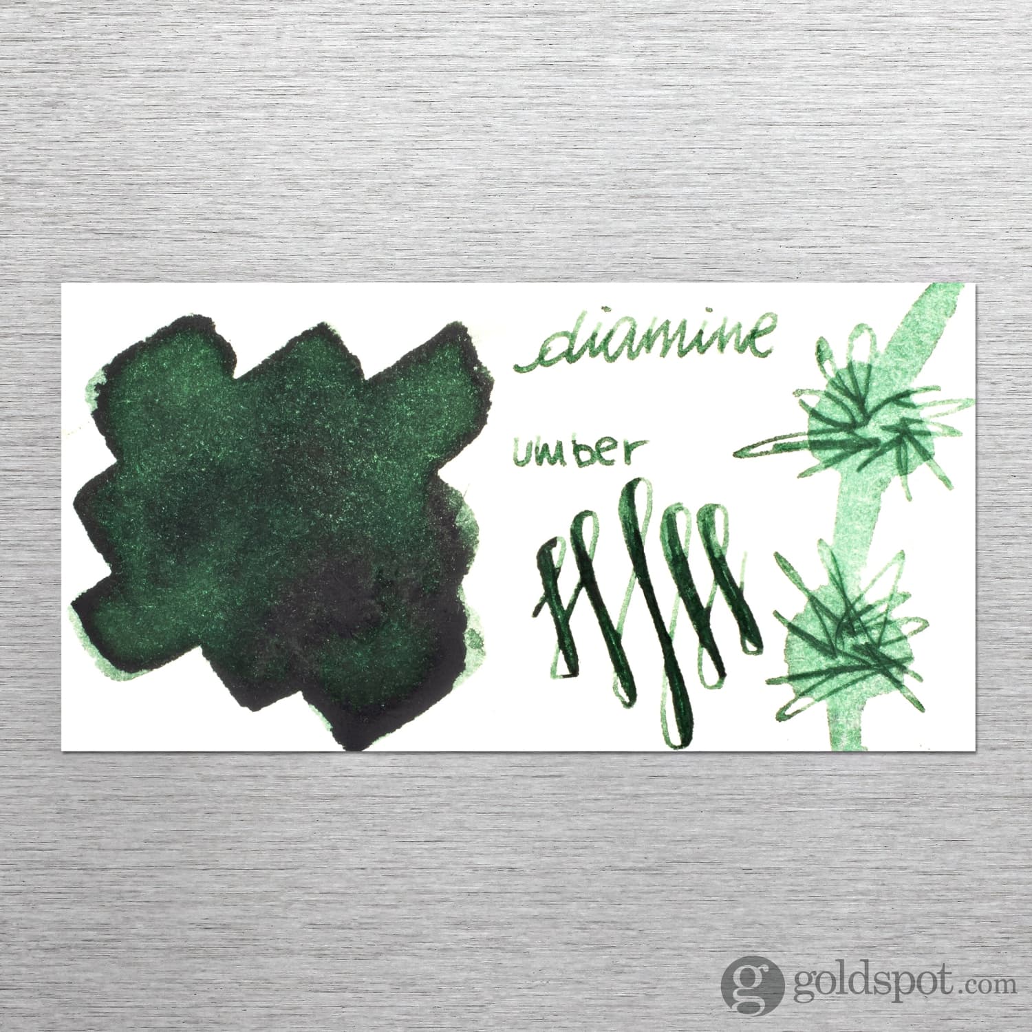 Diamine Classic Bottled Ink and Cartridges in Umber Green - Image 2
