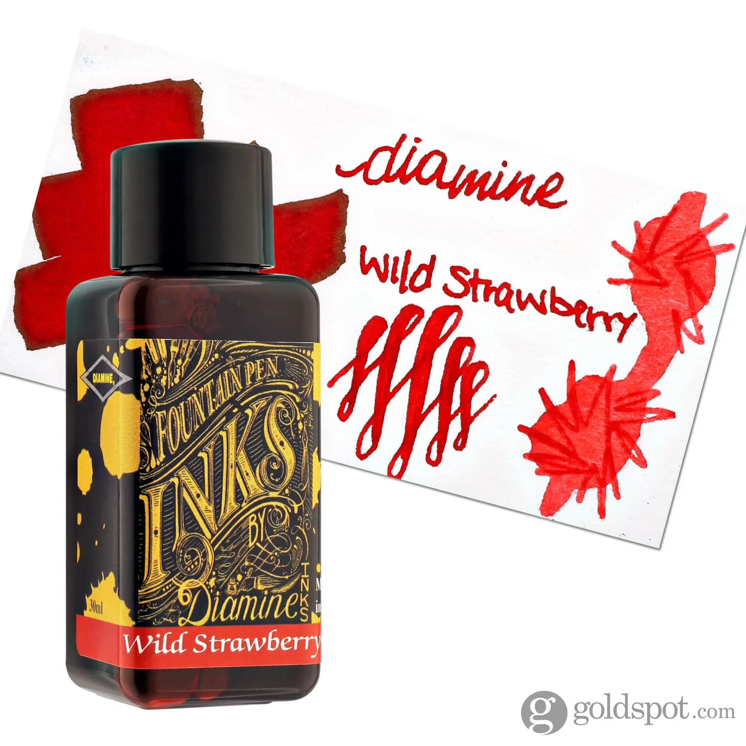 Diamine Classic Bottled Ink and Cartridges in Wild Strawberry - Image 6