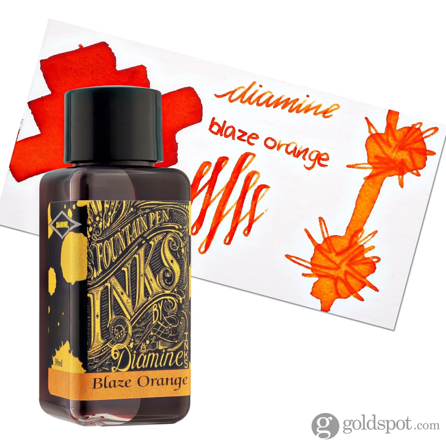Diamine Classic Bottled Ink in Blaze Orange - Image 5