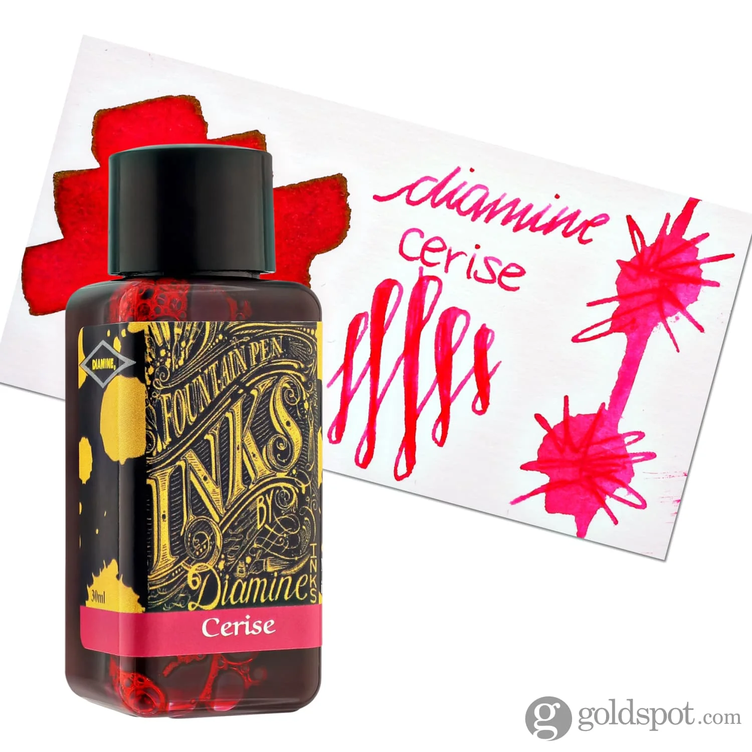 Diamine Classic Bottled Ink in Cerise Pink - Image 5