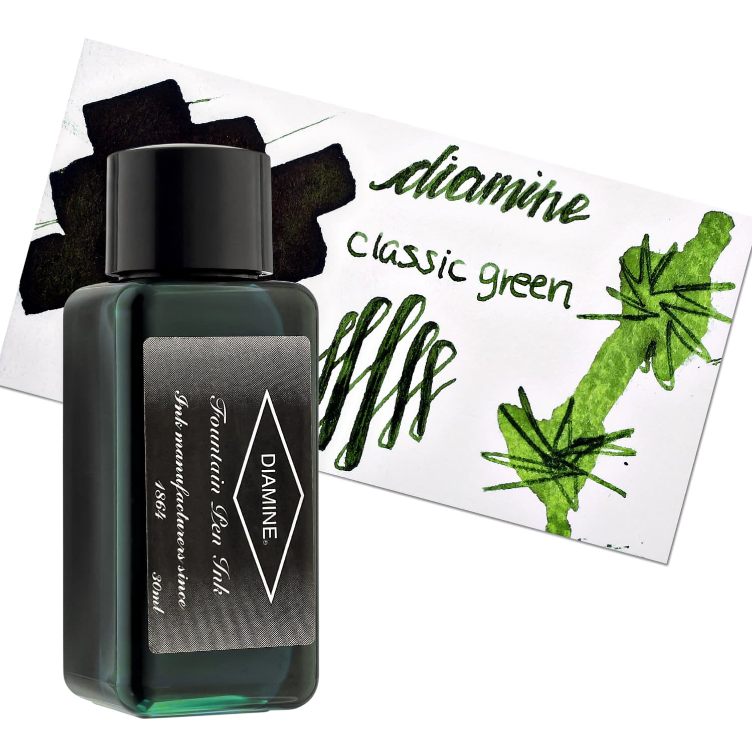 Diamine Classic Bottled Ink in Classic Green