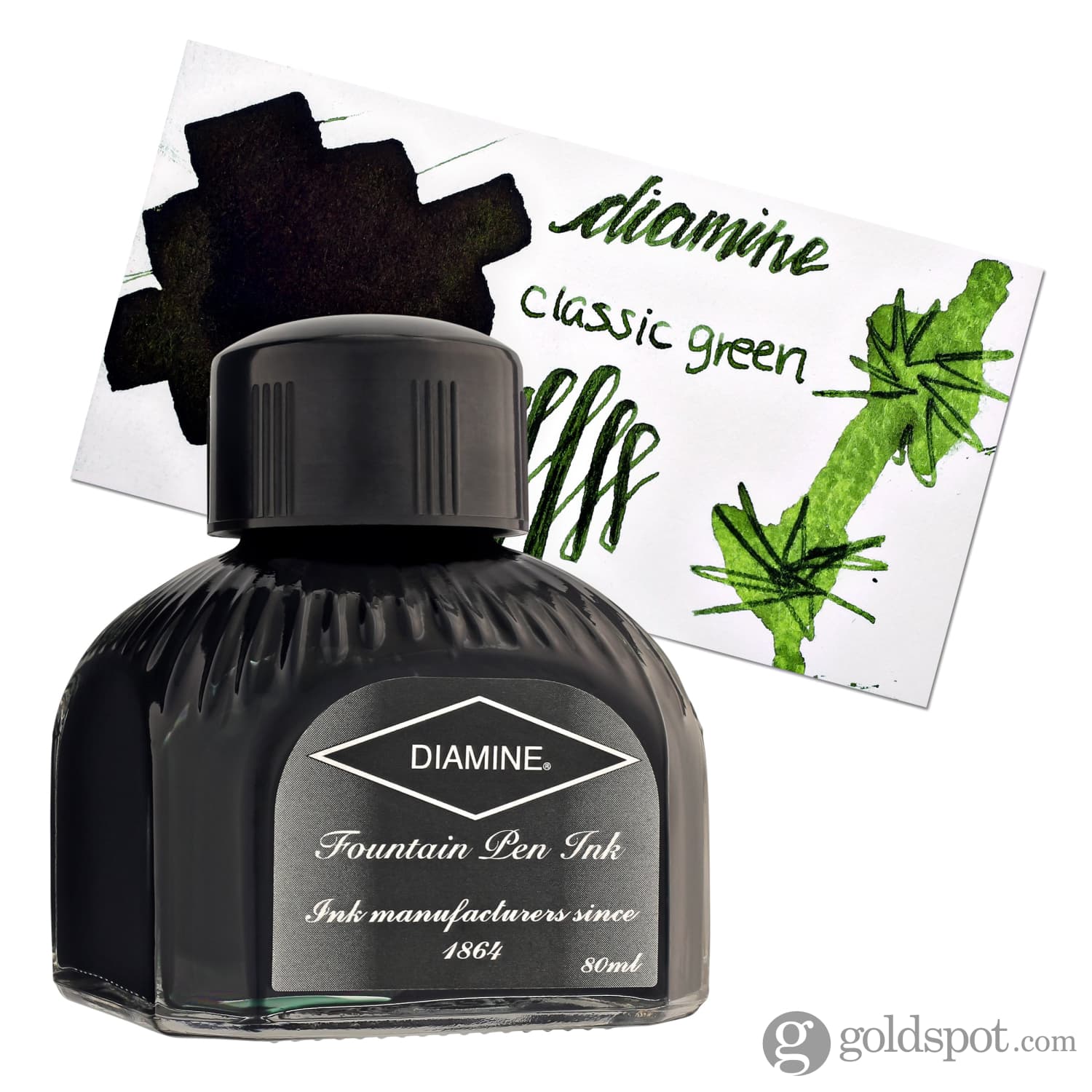 Diamine Classic Bottled Ink in Classic Green - Image 4