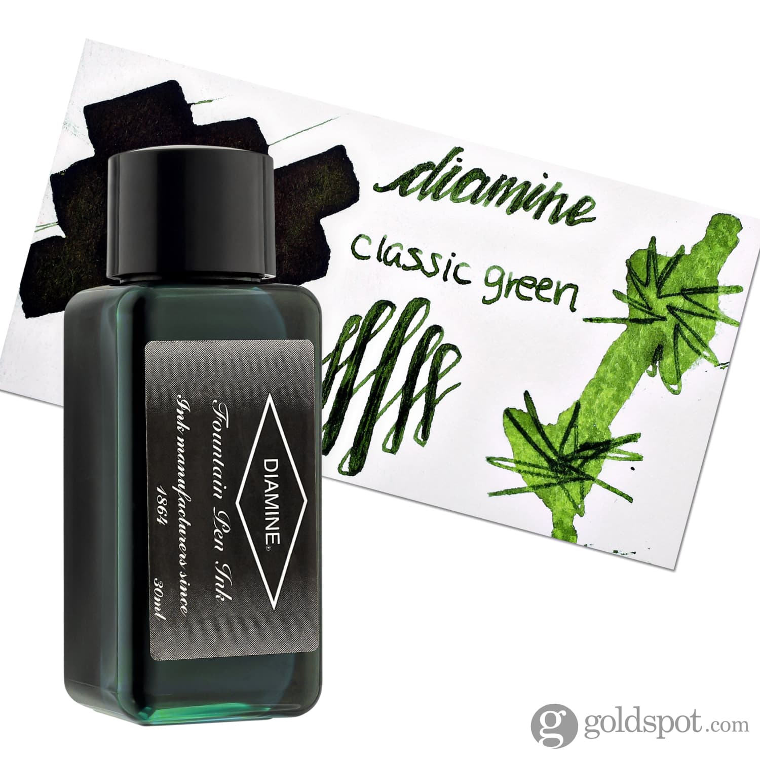 Diamine Classic Bottled Ink in Classic Green - Image 5