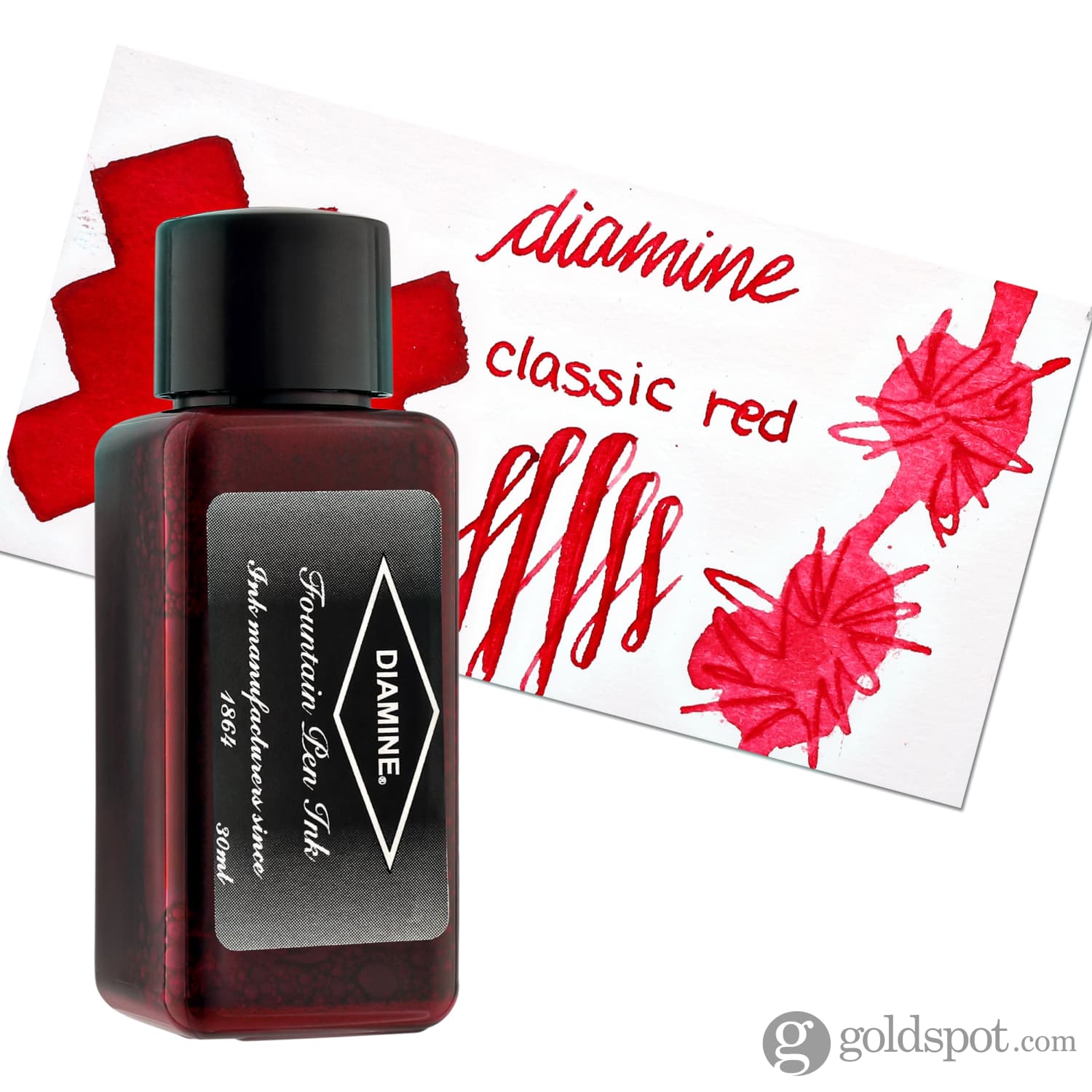 Diamine Classic Bottled Ink in Classic Red - Image 5