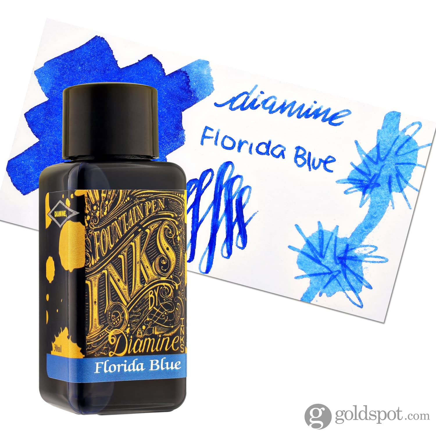 Diamine Classic Bottled Ink in Florida Blue - Image 5
