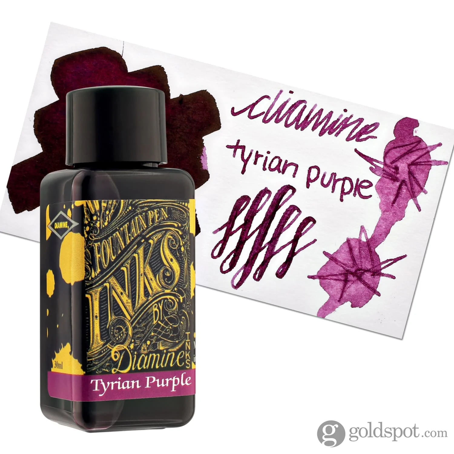 Diamine Classic Bottled Ink in Tyrian Purple - Image 5