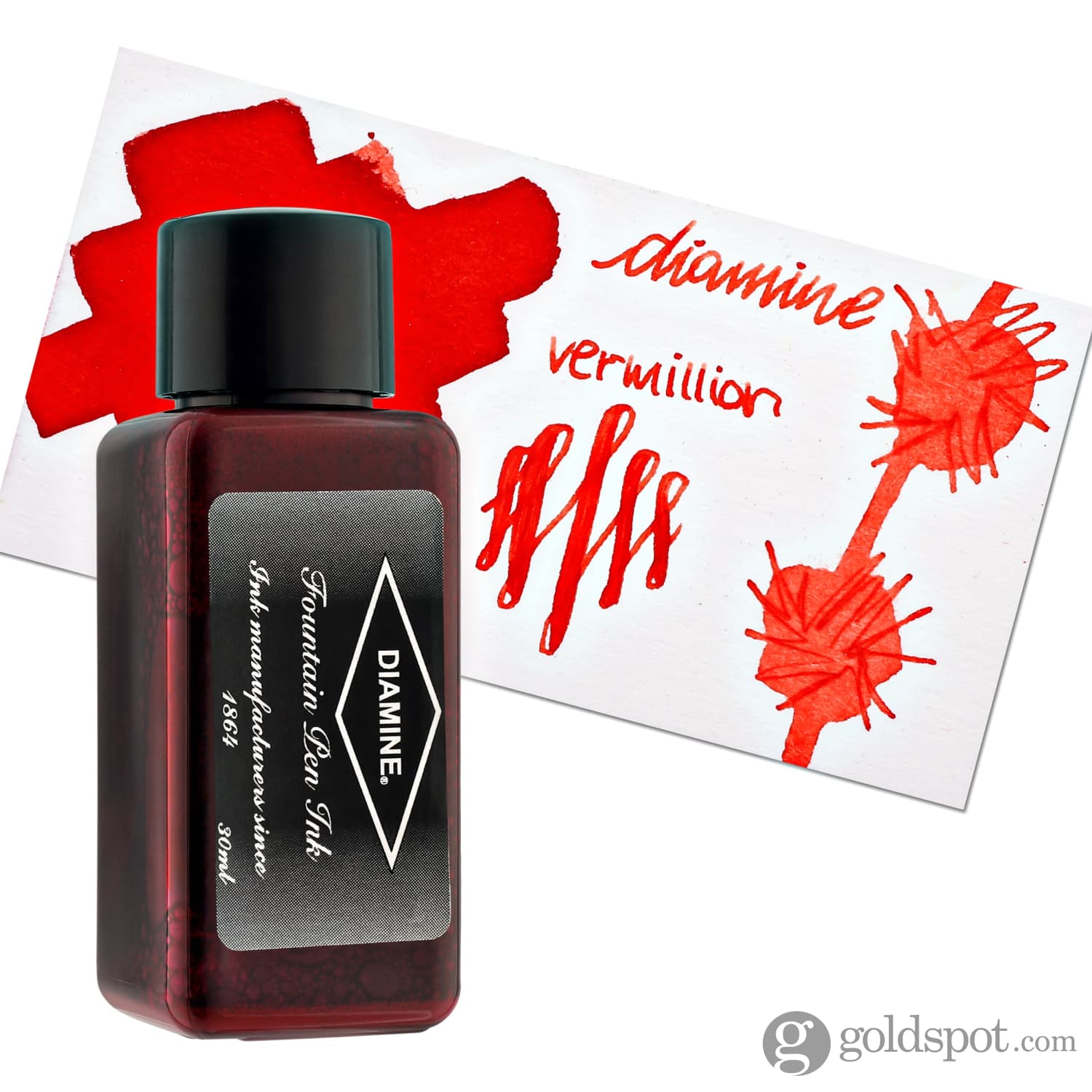 Diamine Classic Bottled Ink in Vermillion Orange - Image 5